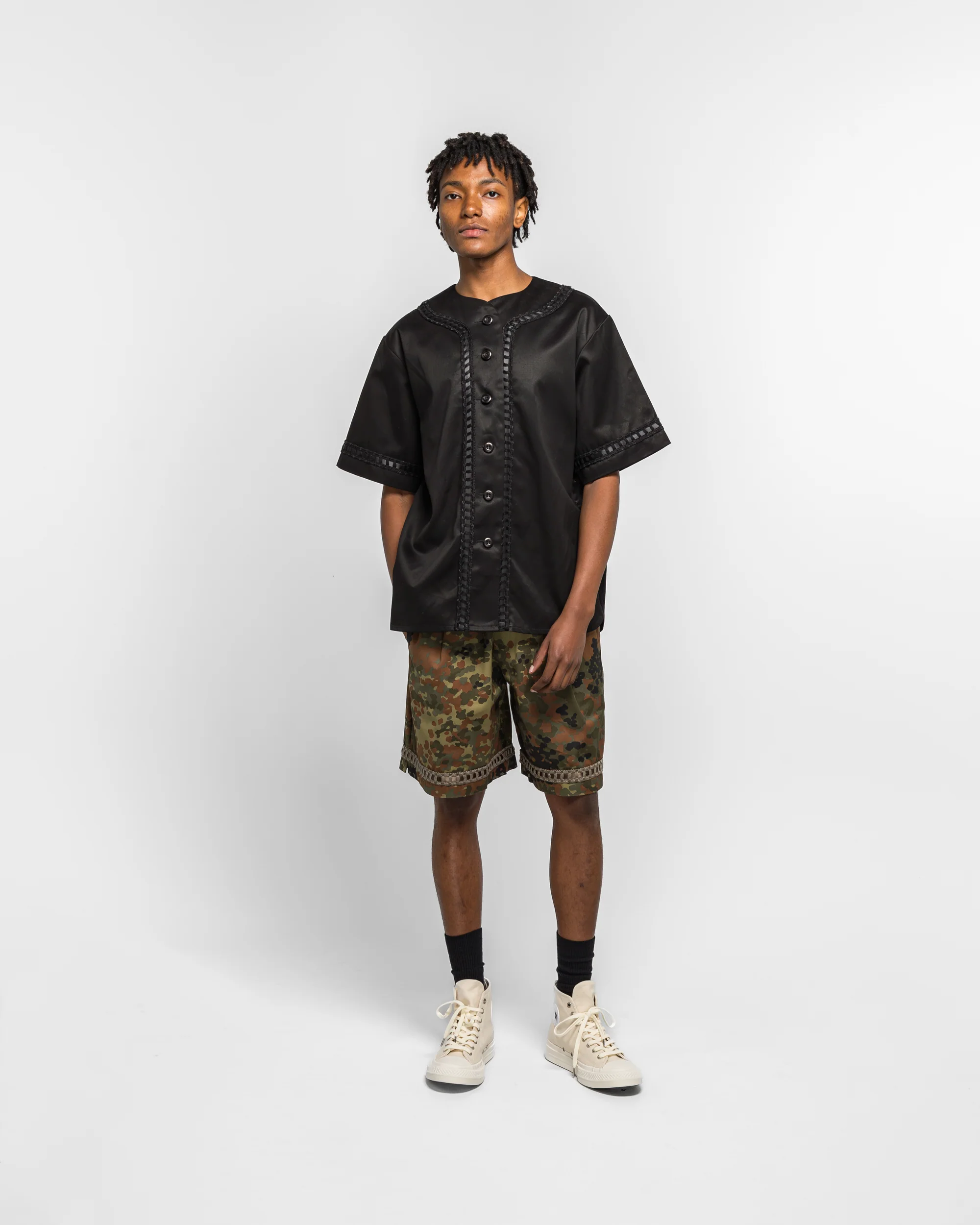 Braided Baseball Shirt - Black - Image 6