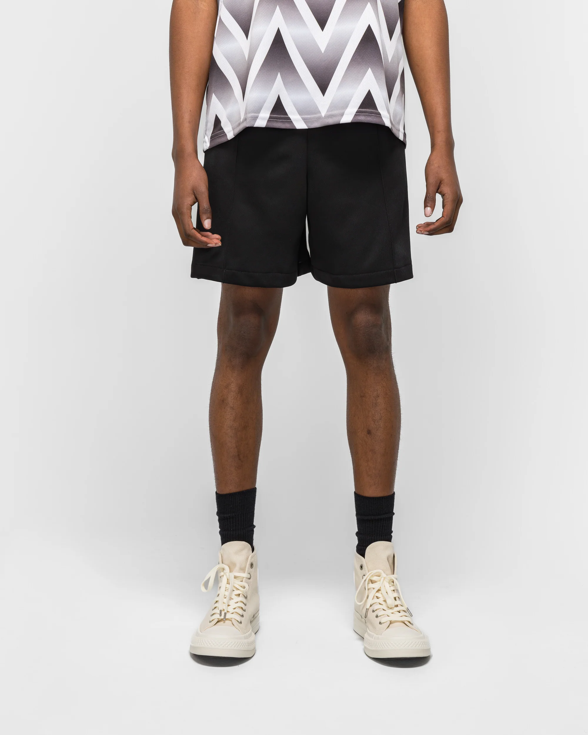 Studded Track Short - Black - Image 2
