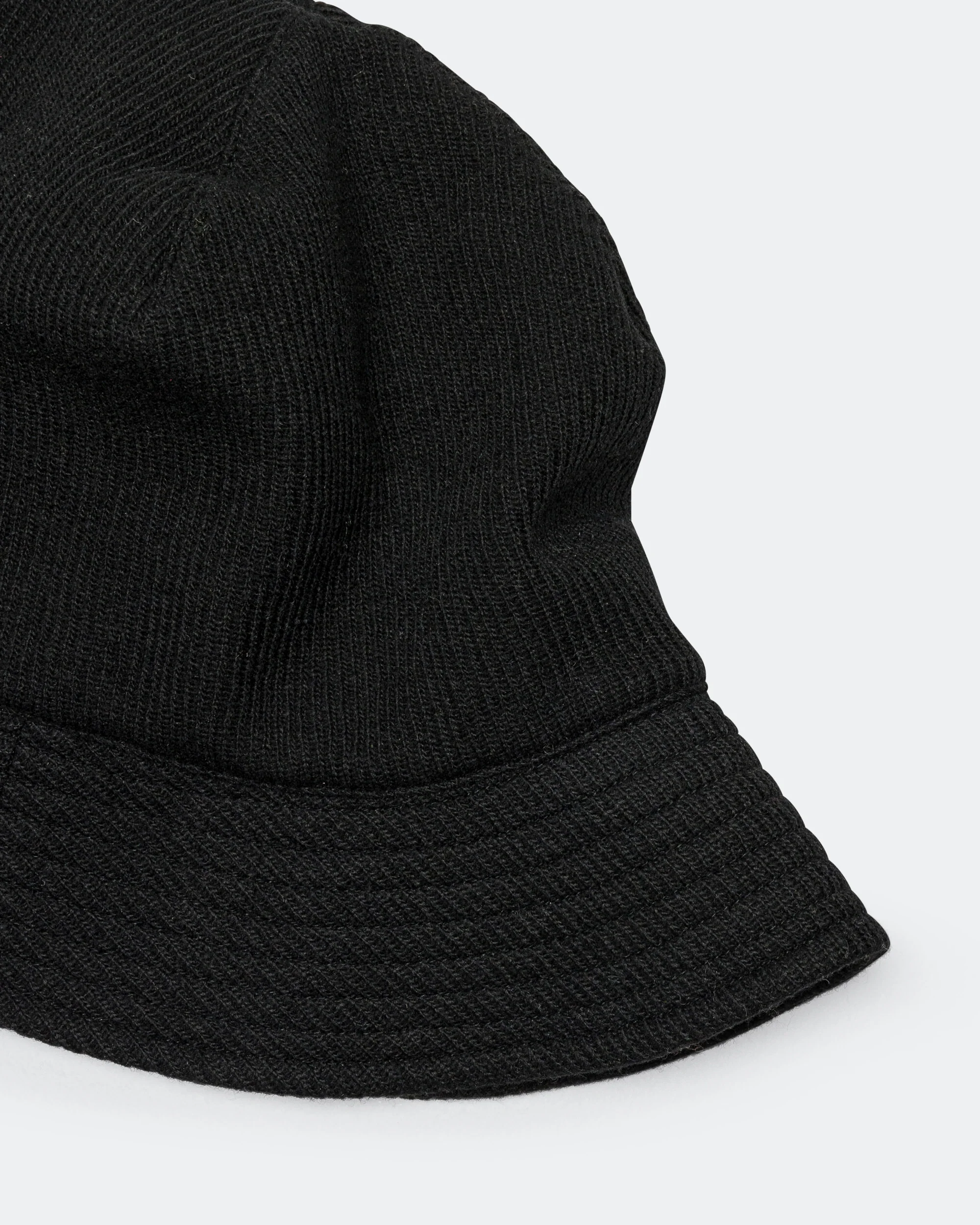 1 Panel Military Sun Hat - Black - Image 4