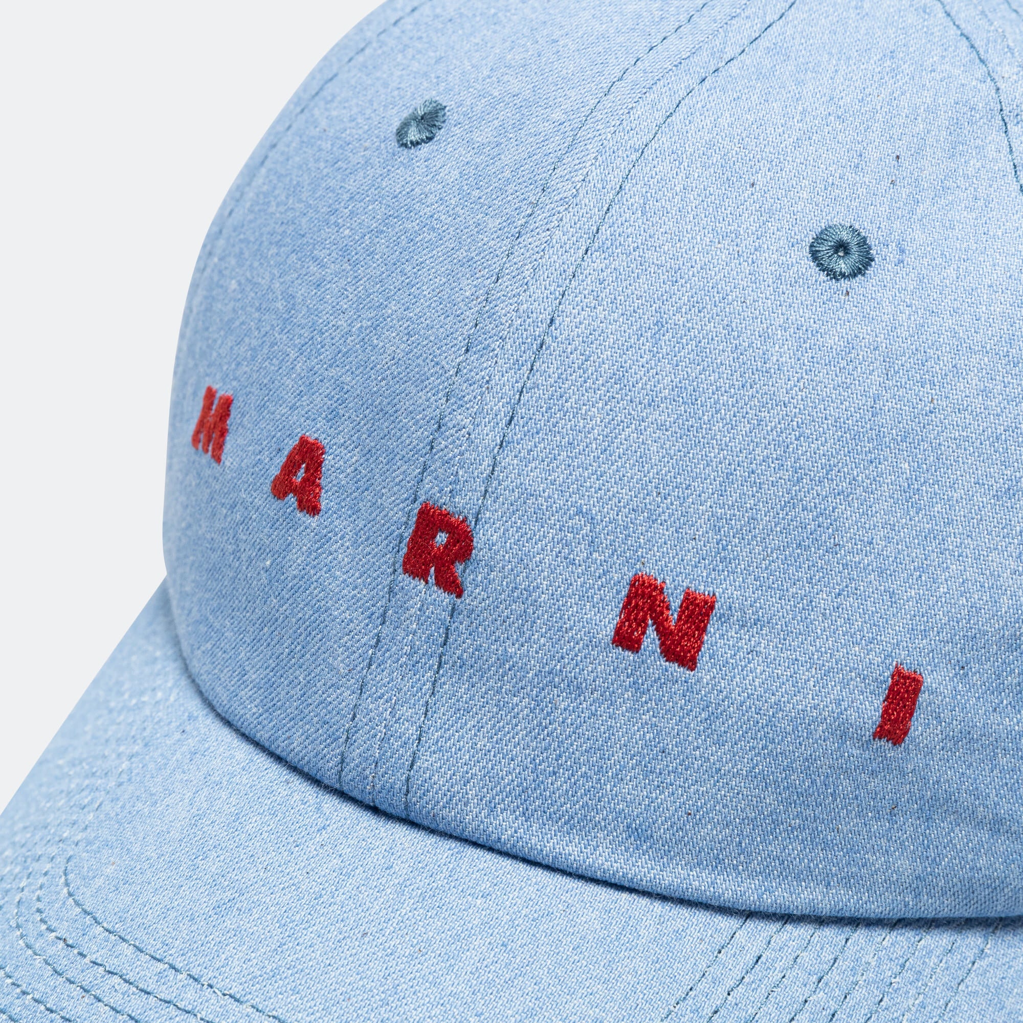 Gabardine Baseball Cap with embroidered logo - Blue - Image 2
