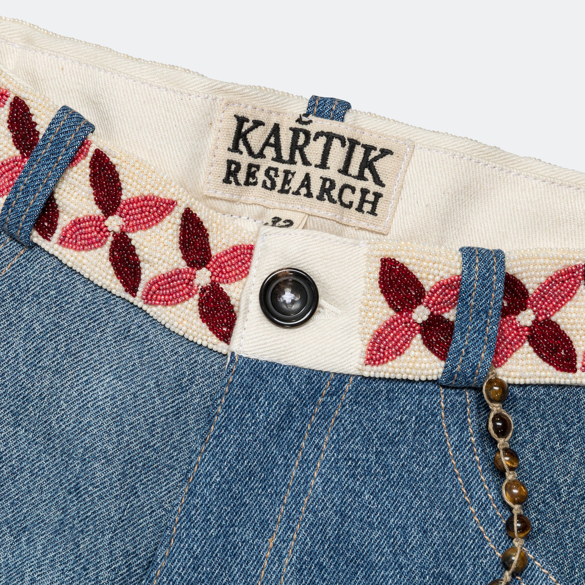 Ghuma Pant - Upcycled Denim Lightwash/Pink - Image 4