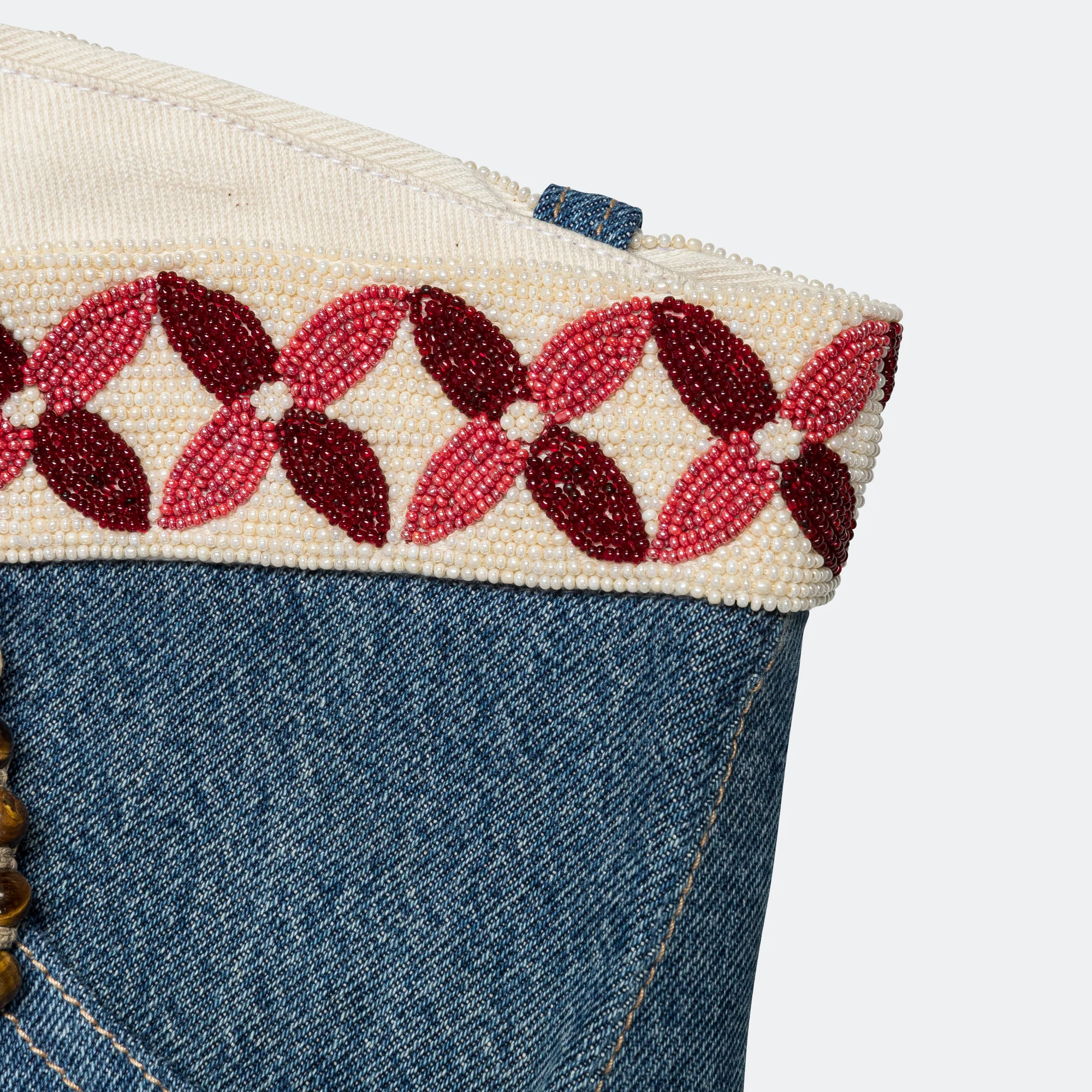 Ghuma Pant - Upcycled Denim Lightwash/Pink - Image 5