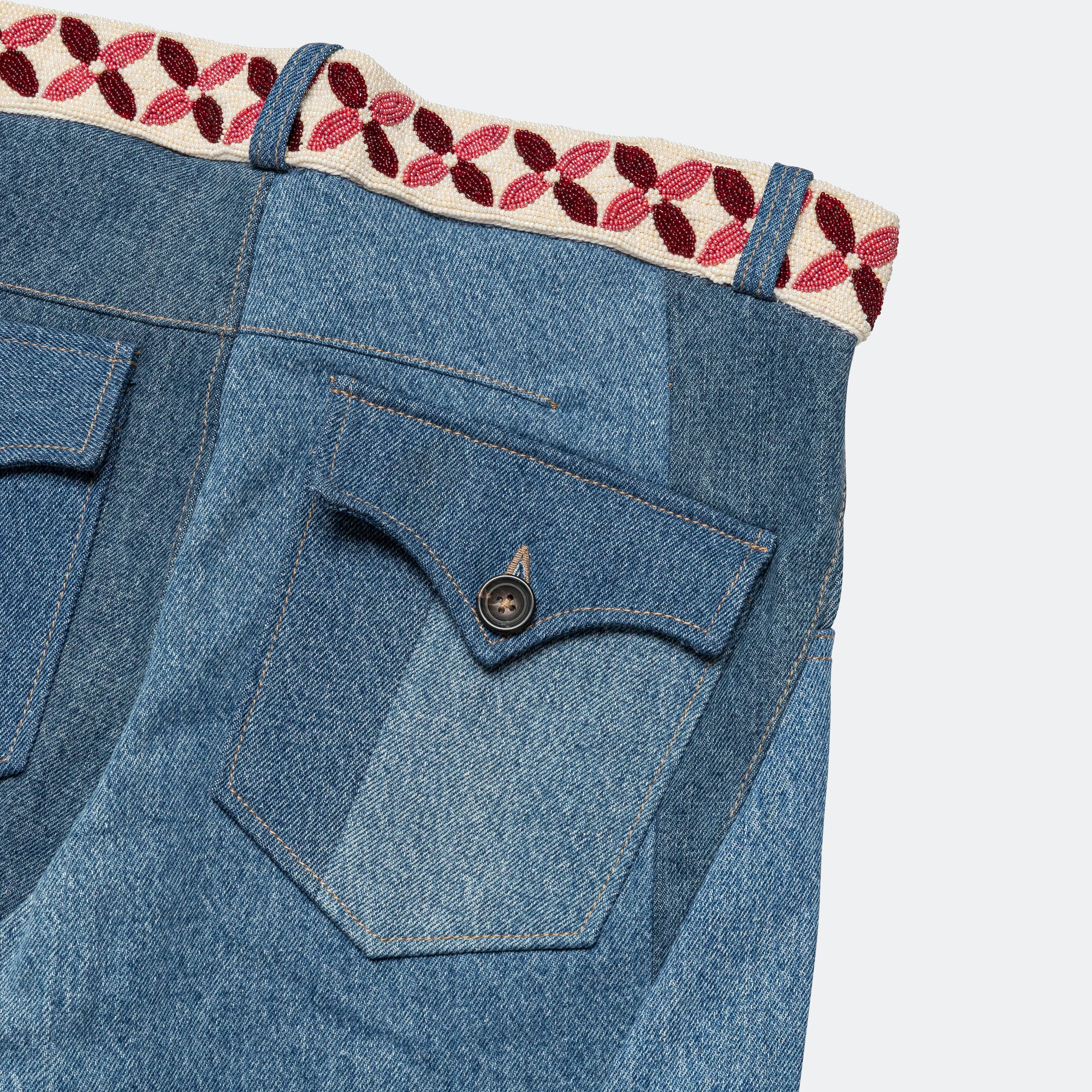 Ghuma Pant - Upcycled Denim Lightwash/Pink - Image 7