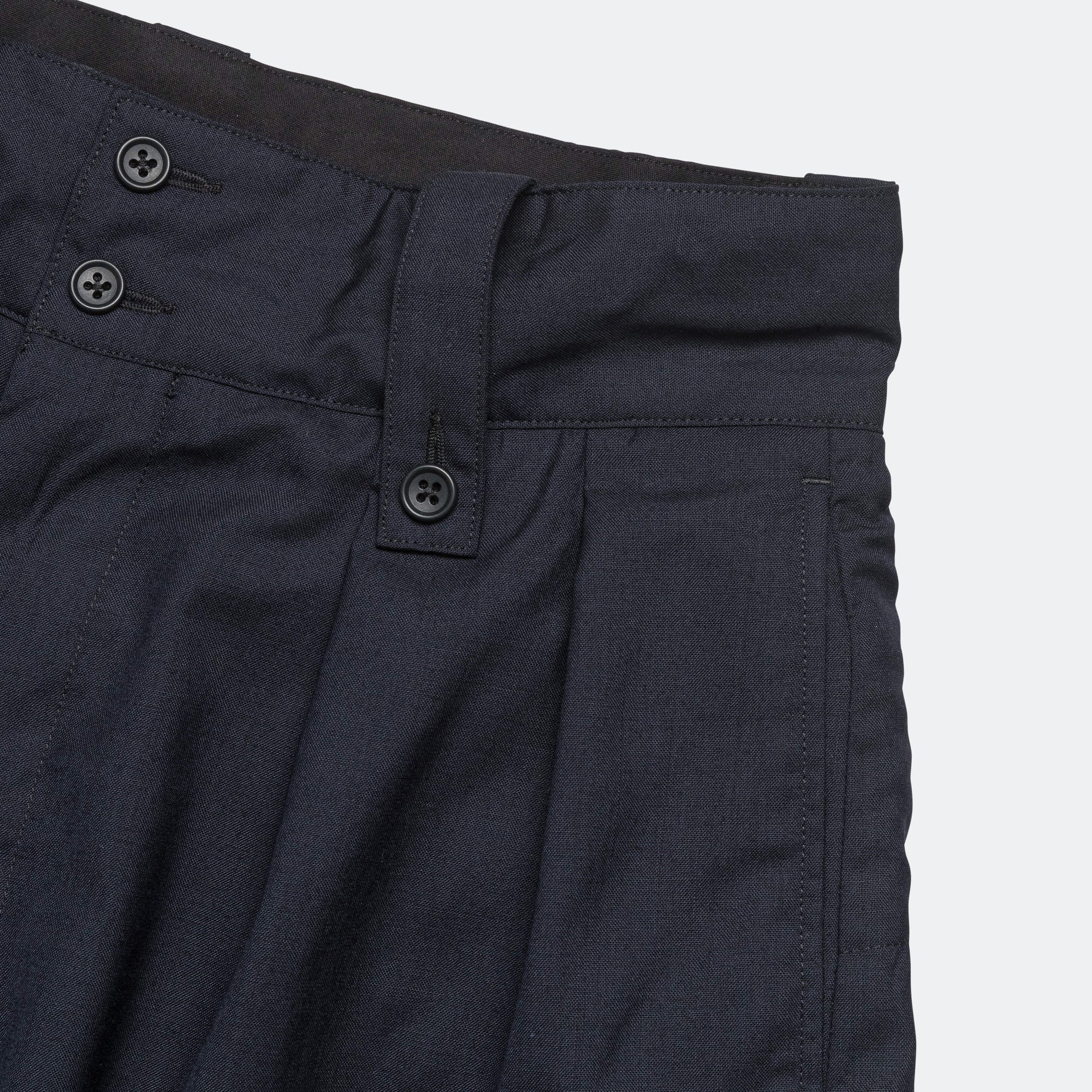 Ghurka Shorts - Dark Navy Tropical Wool - Image 3