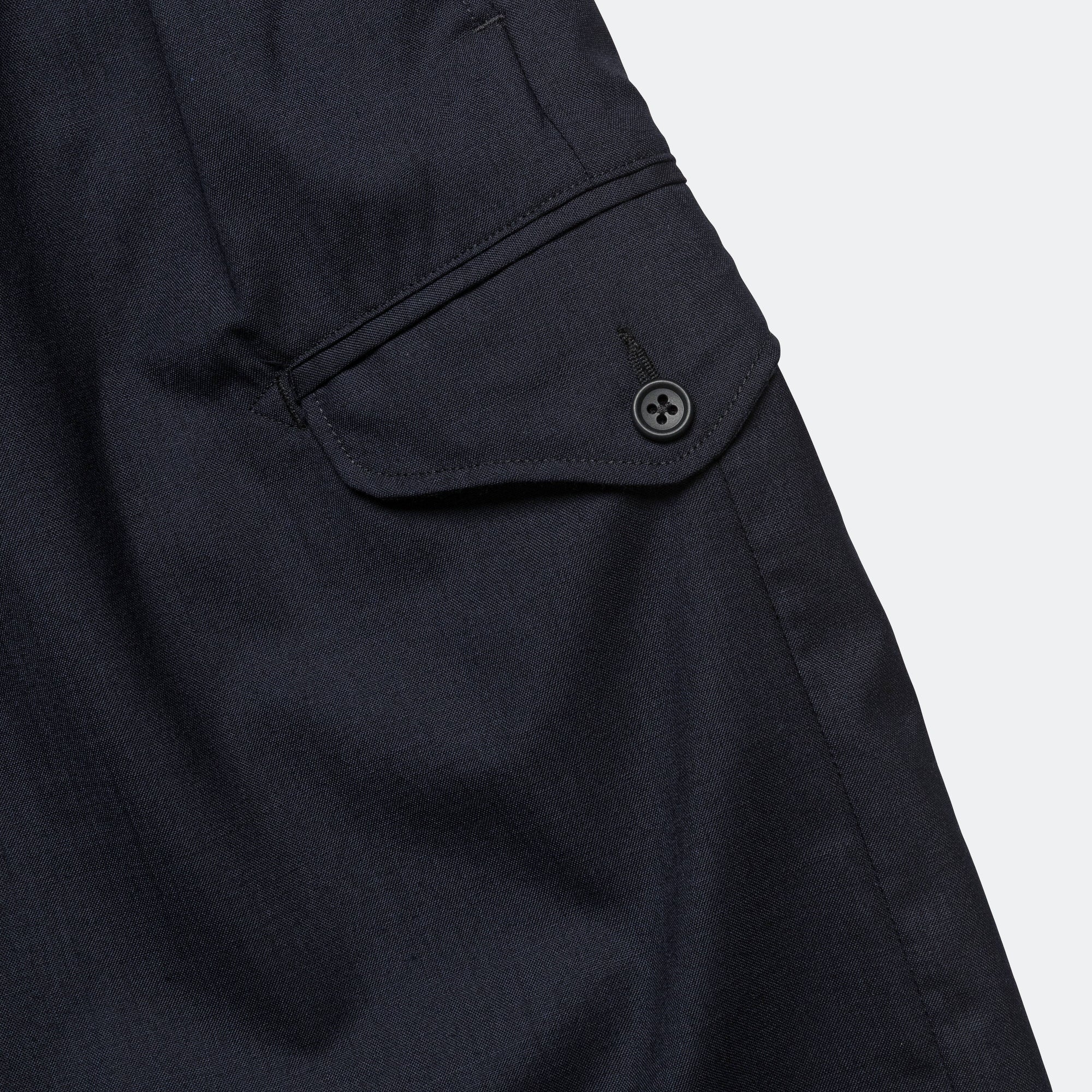 Ghurka Shorts - Dark Navy Tropical Wool - Image 4