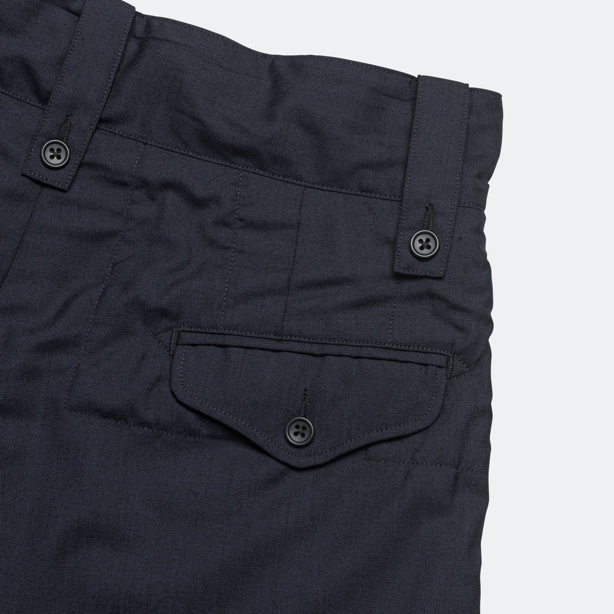 Ghurka Shorts - Dark Navy Tropical Wool - Image 6
