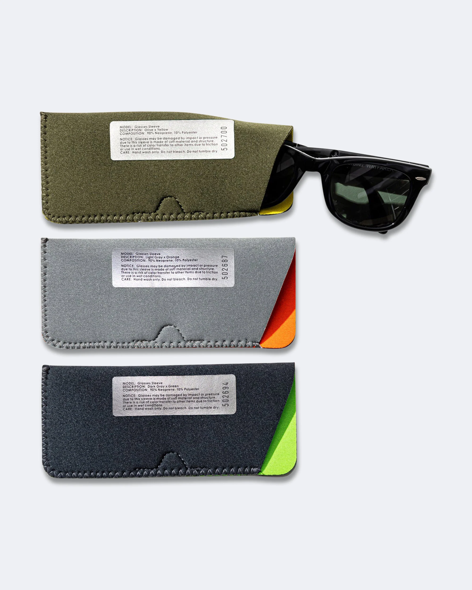Glasses Sleeve - Dark Grey/Green - Image 2