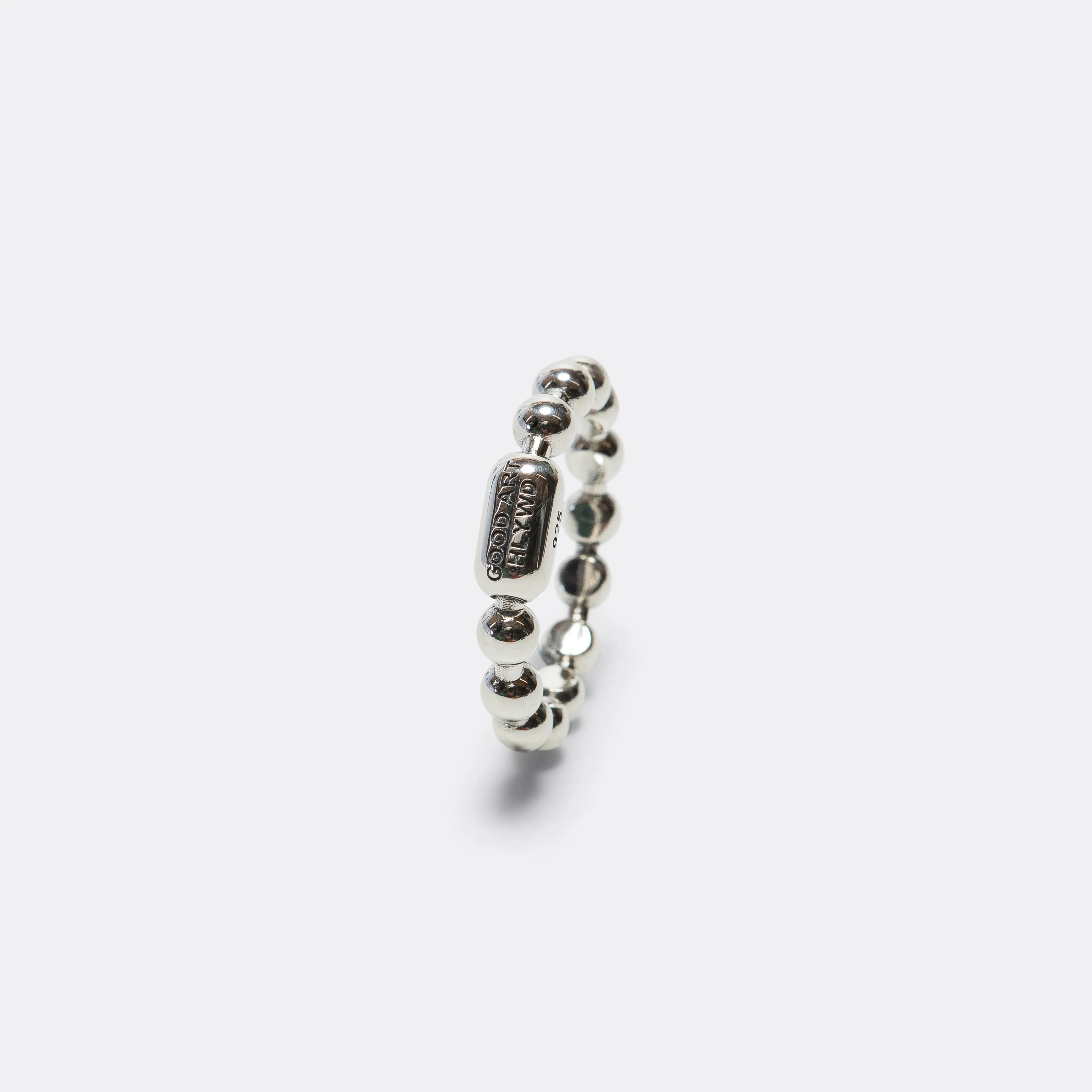 Ball Chain Ring Smooth - A - 925 Silver - Image 2