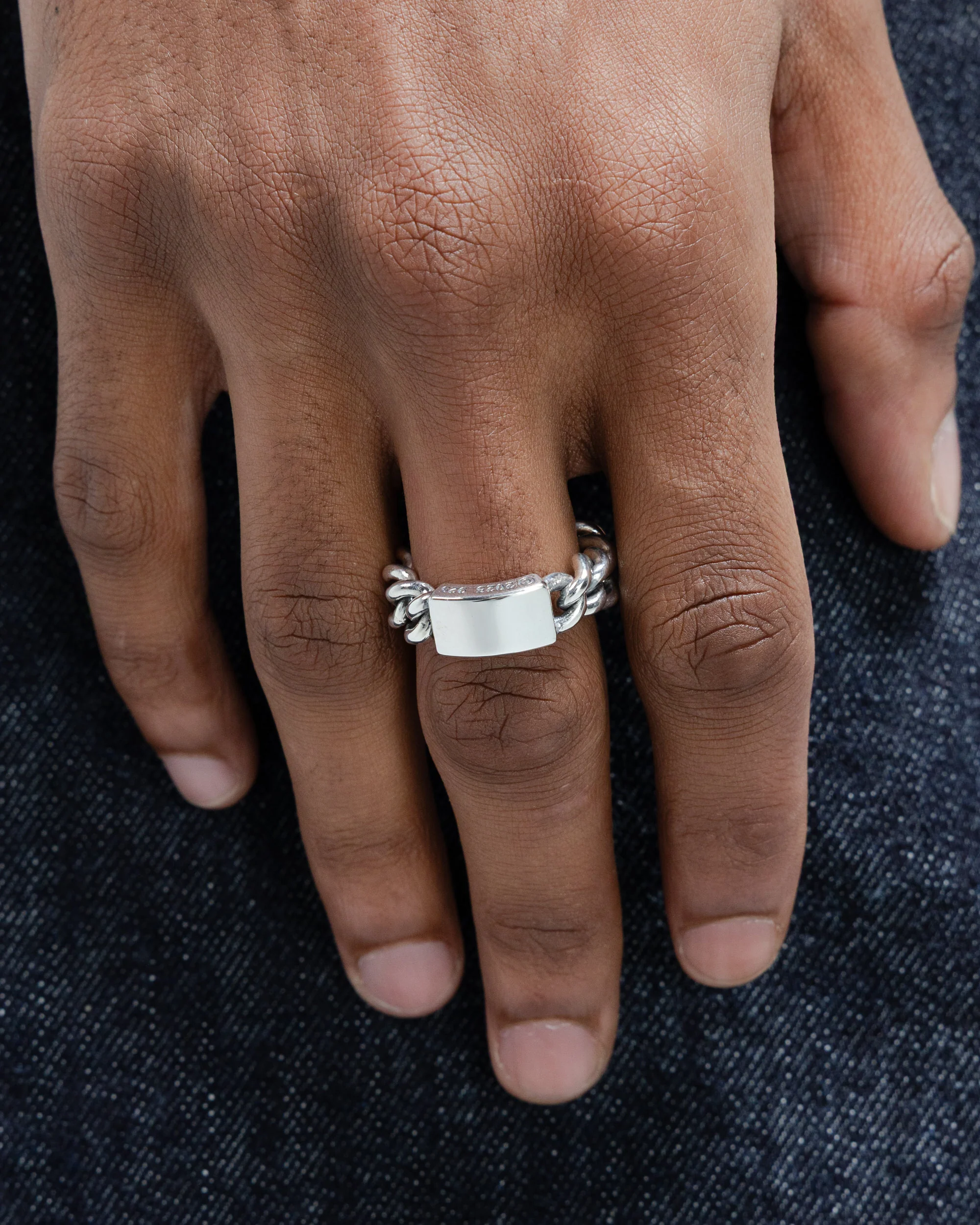 Curb Chain ID Ring - Smooth - A - Image 2