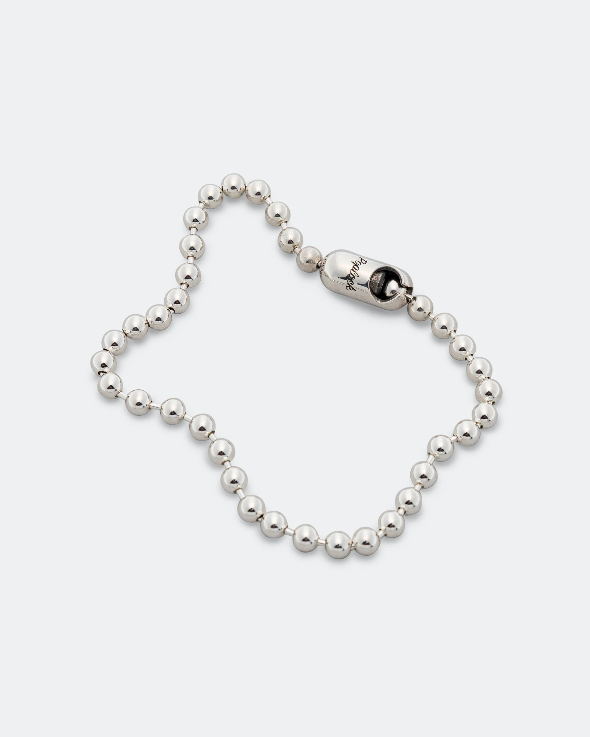 Poplock Ball Chain Bracelet - Logo - 925 Silver