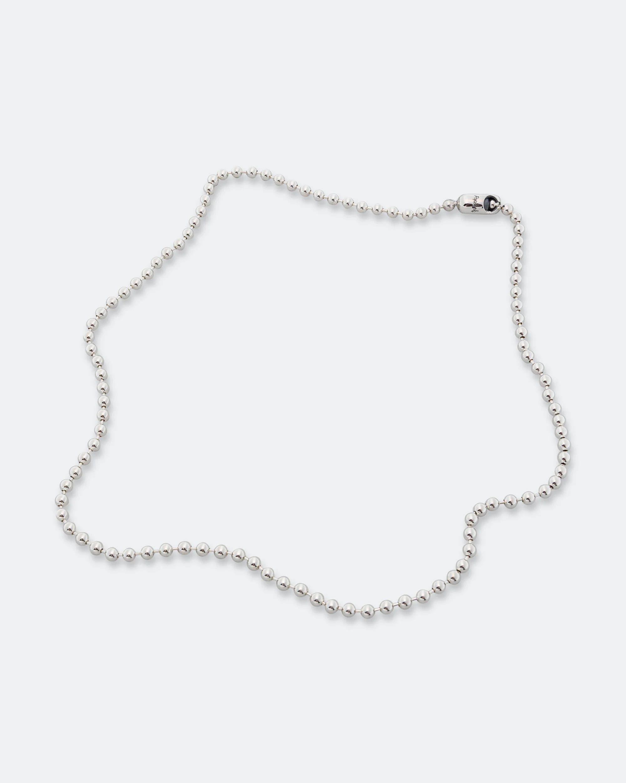 Poplock Necklace Ball Chain - Logo - 925 Silver