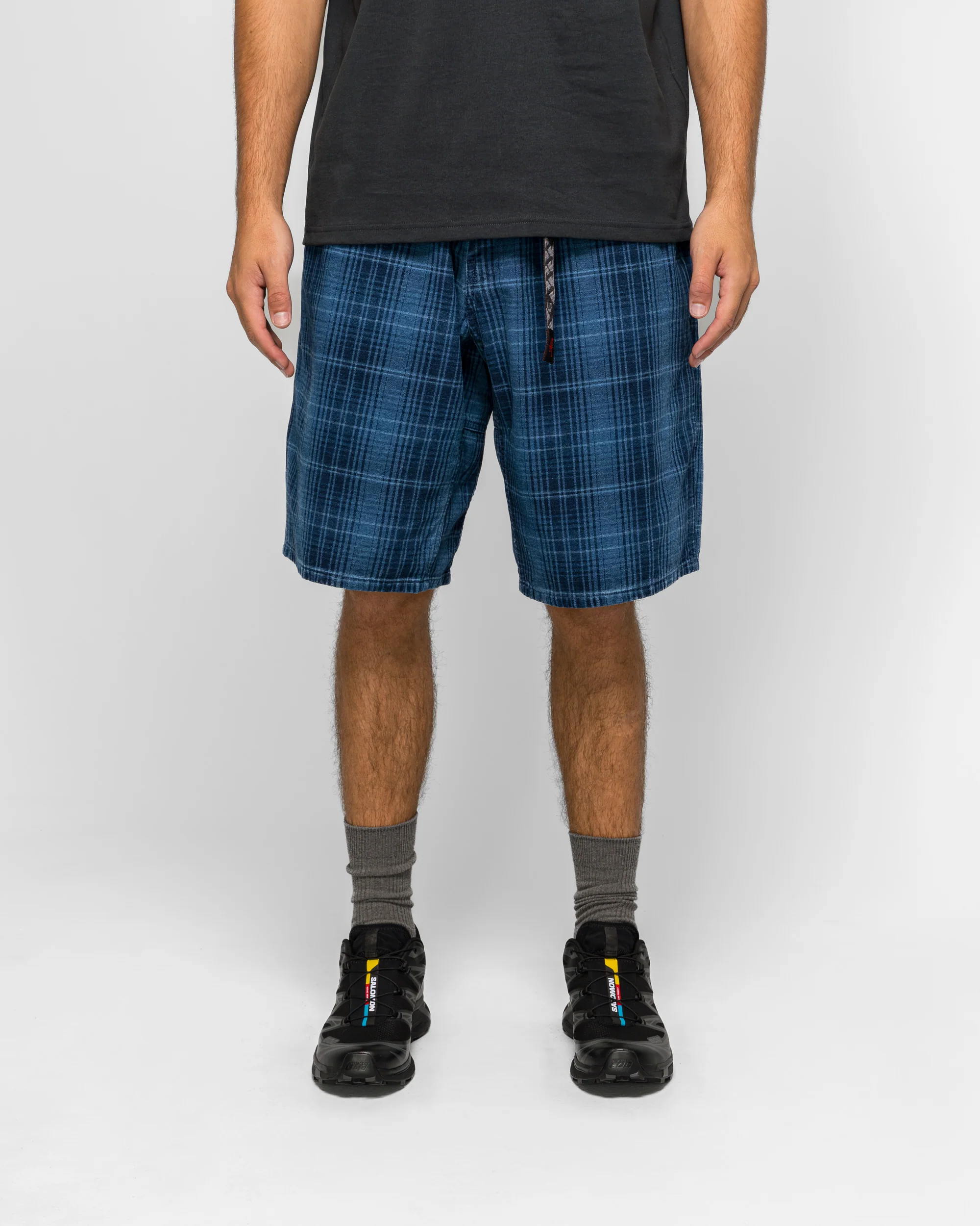 Lagoon Short Denim - Indigo Checkered Plaid - Image 2