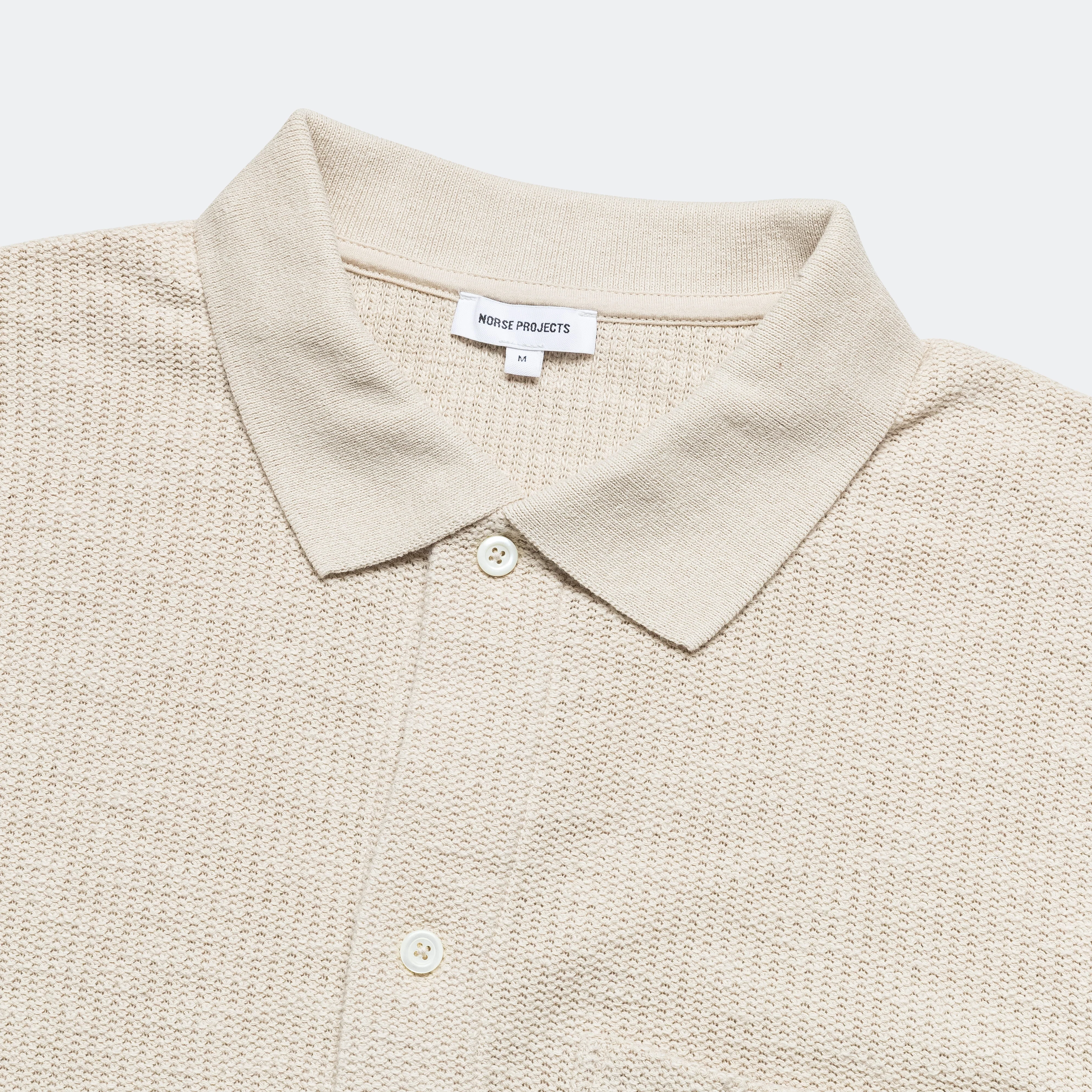 Gustav Crochet Jersey Shirt - Oatmeal - Image 2