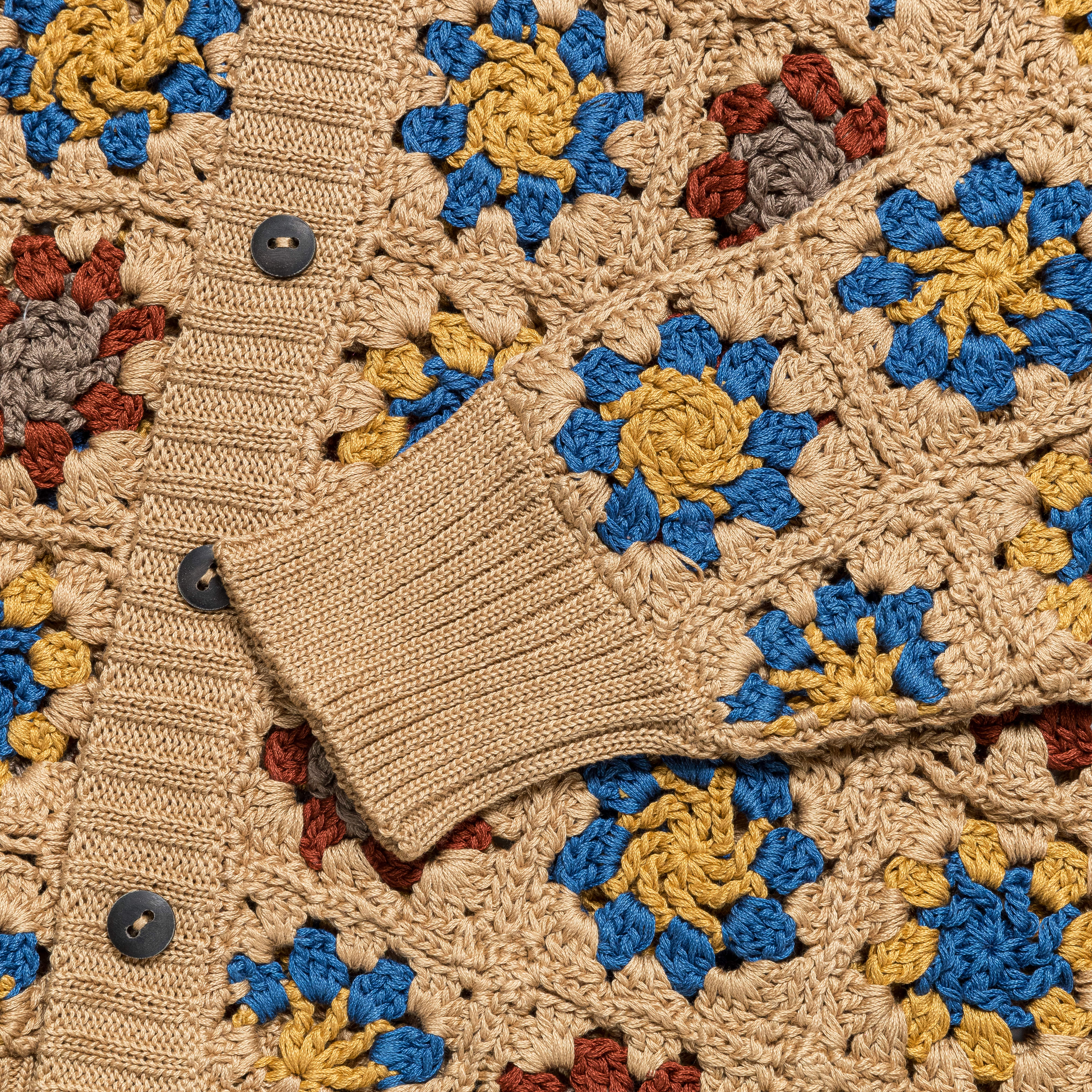 Hand Crochet Pima Cardigan - Natural - Image 3