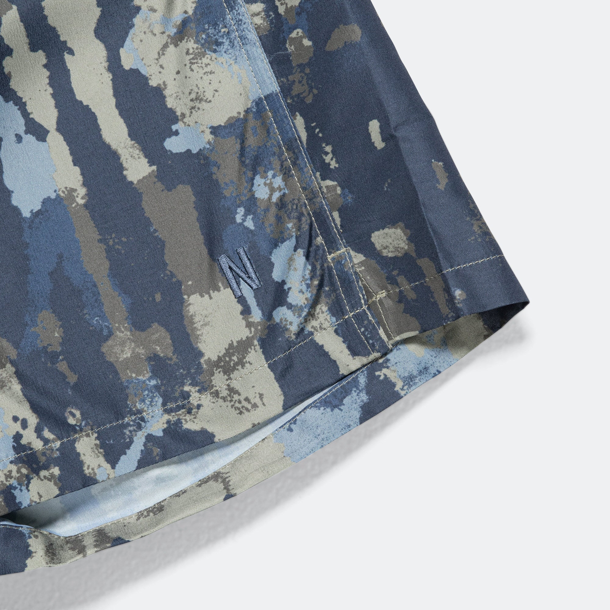 Hauge Printed Swimmers - Steel Blue - Image 4