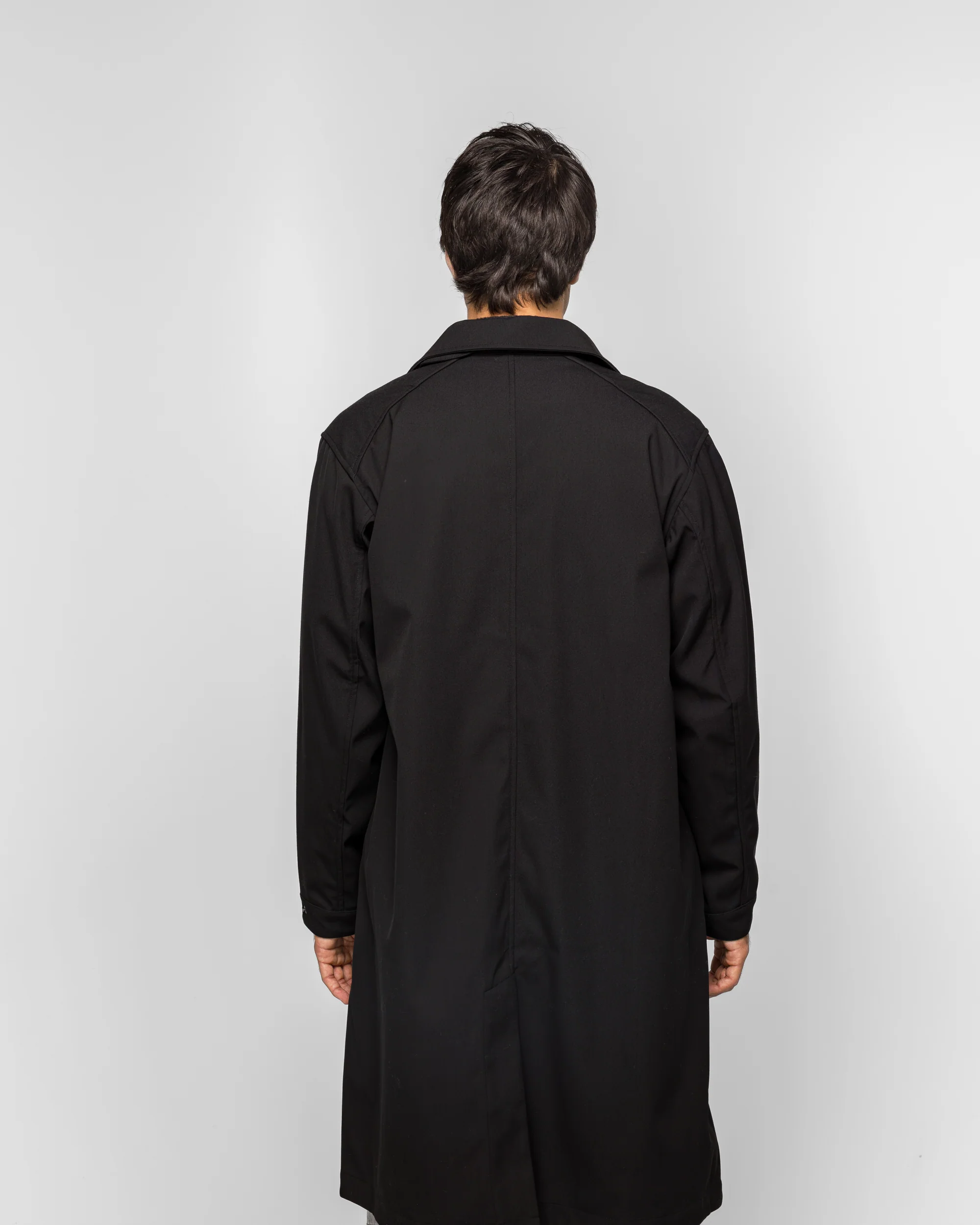 Bureau Overcoat Loro Piana Storm System Nylon Wool - Black - Image 4