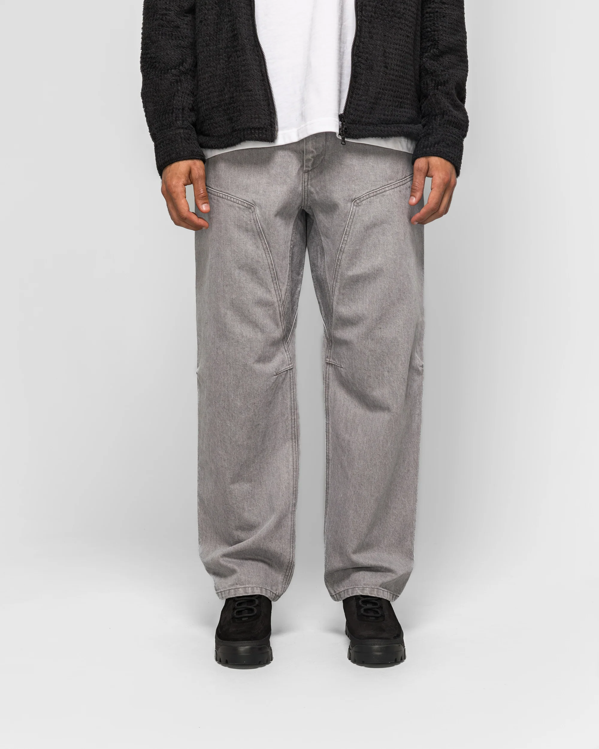 Rig Pant Bio Wash Cotton Denim - Light Grey - Image 2