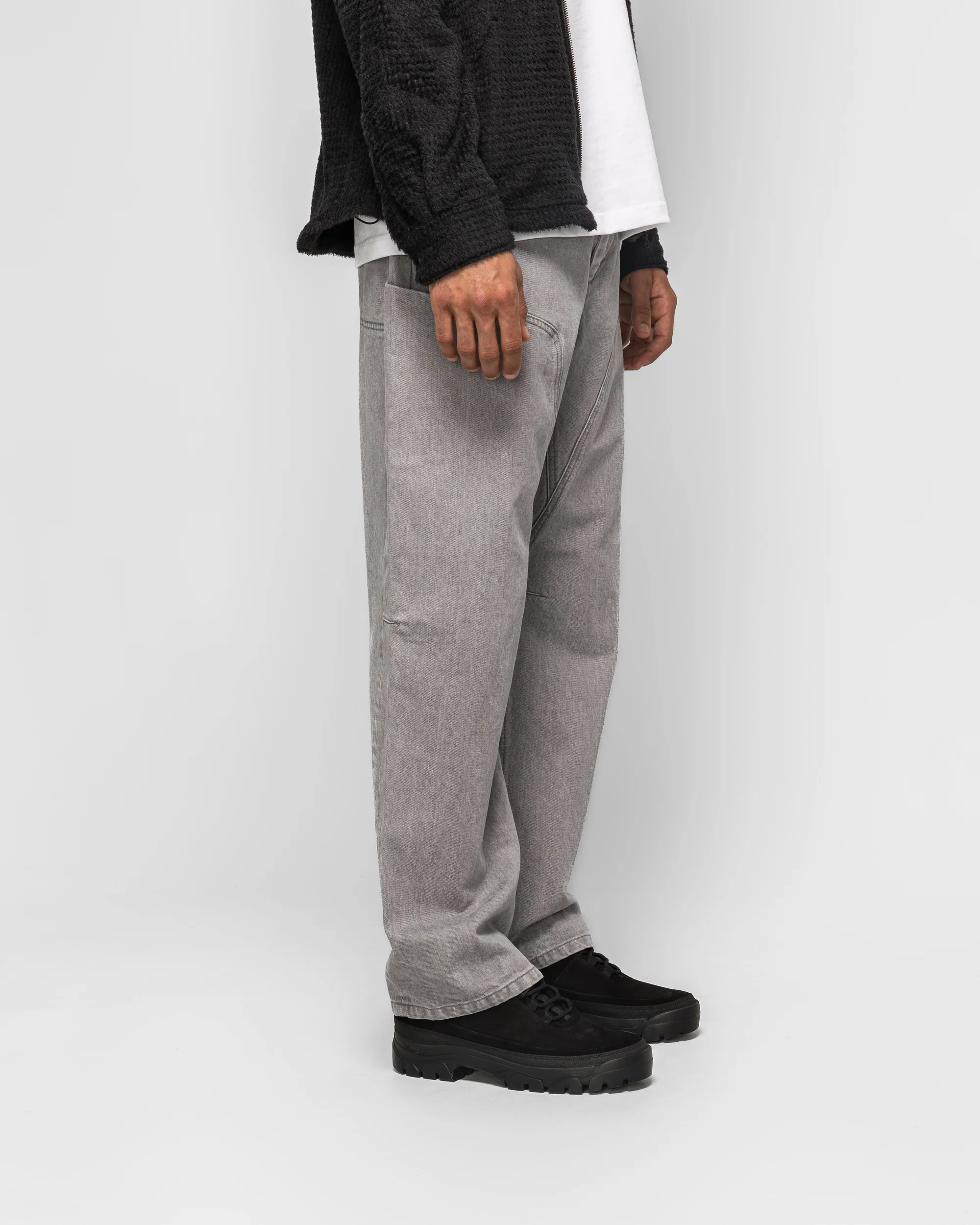 Rig Pant Bio Wash Cotton Denim - Light Grey - Image 3