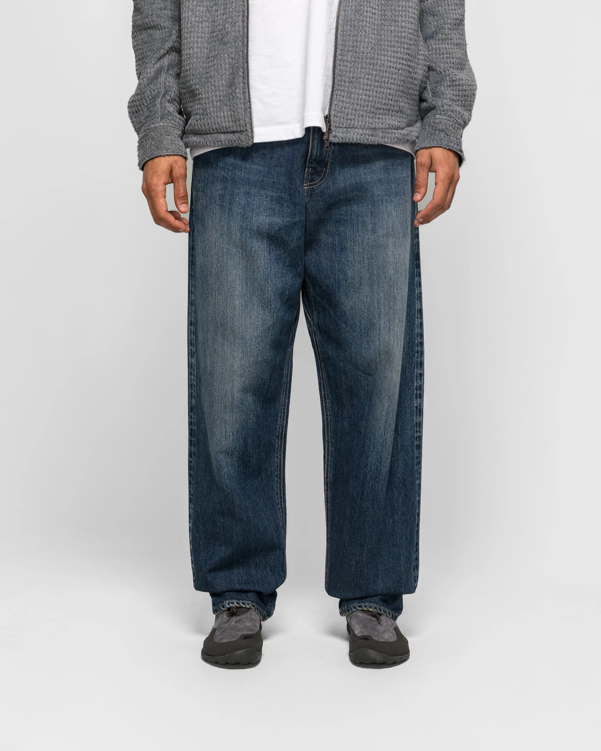 Station Pant - Suvin Cotton Denim Washed Indigo - Image 2