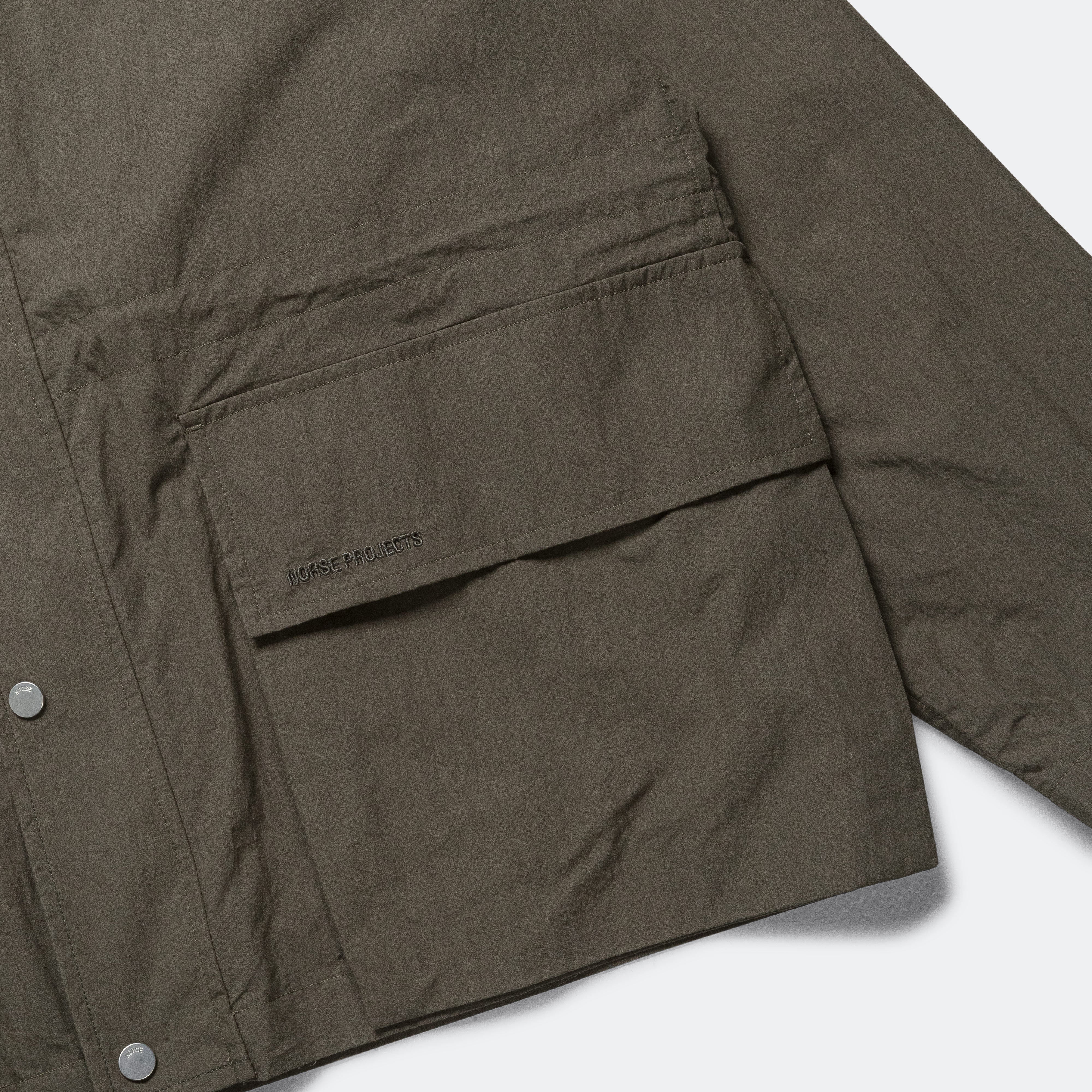 Herluf Tech Poplin Jacket - Ivy Green - Image 6