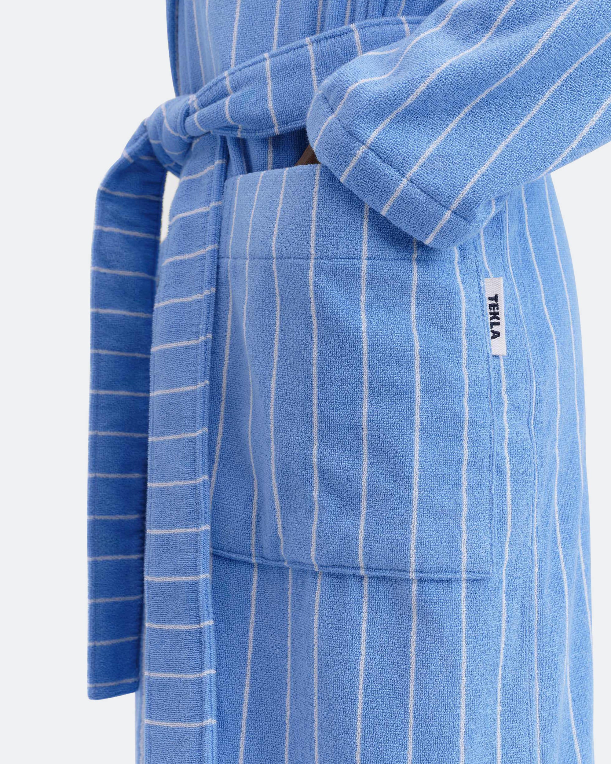 Hooded Bathrobe - Striped Marseille - Image 3