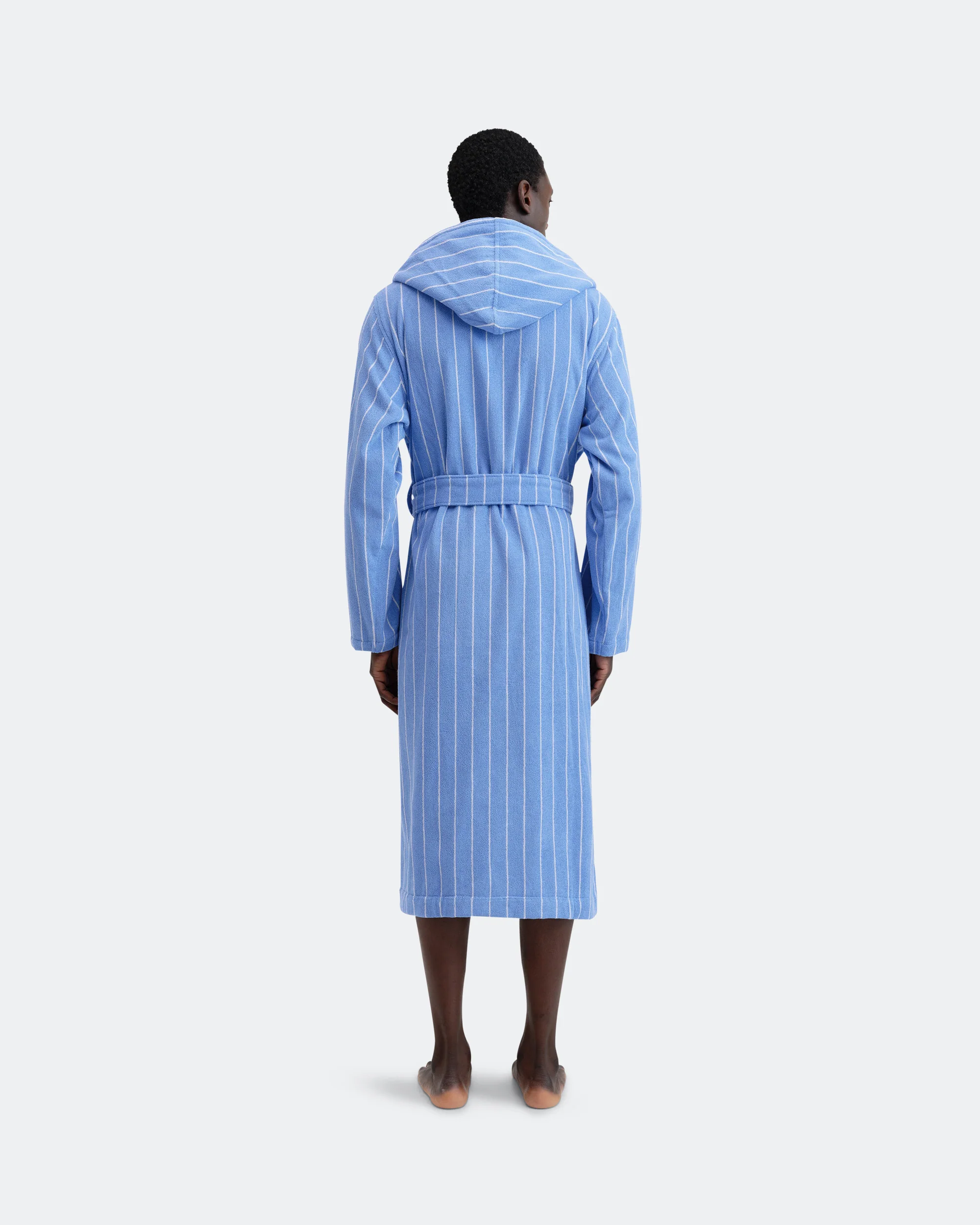 Hooded Bathrobe - Striped Marseille - Image 5