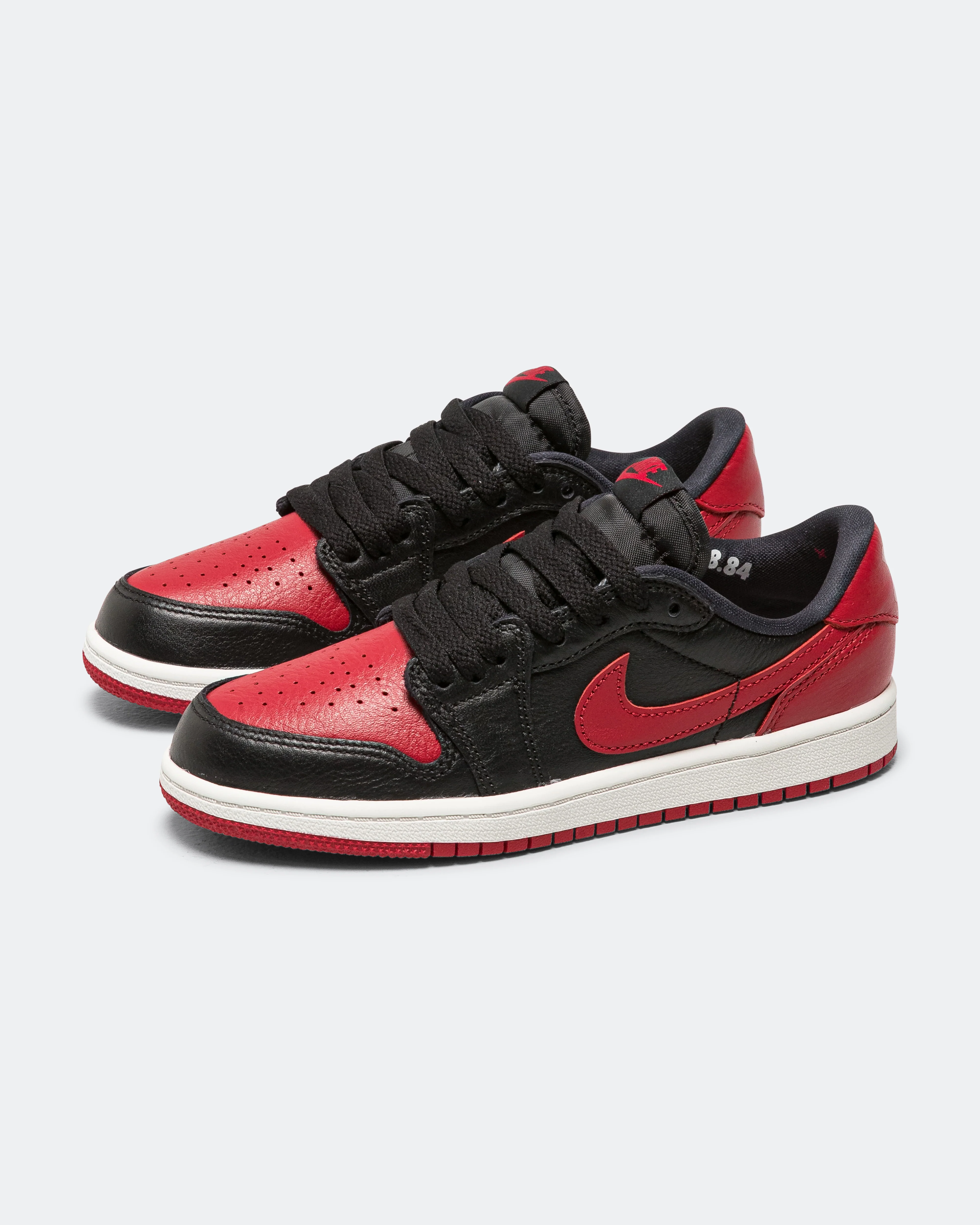 Air Jordan 1 Retro Low OG (PS) - Black/Black-Varsity Red-Summit White - Image 2