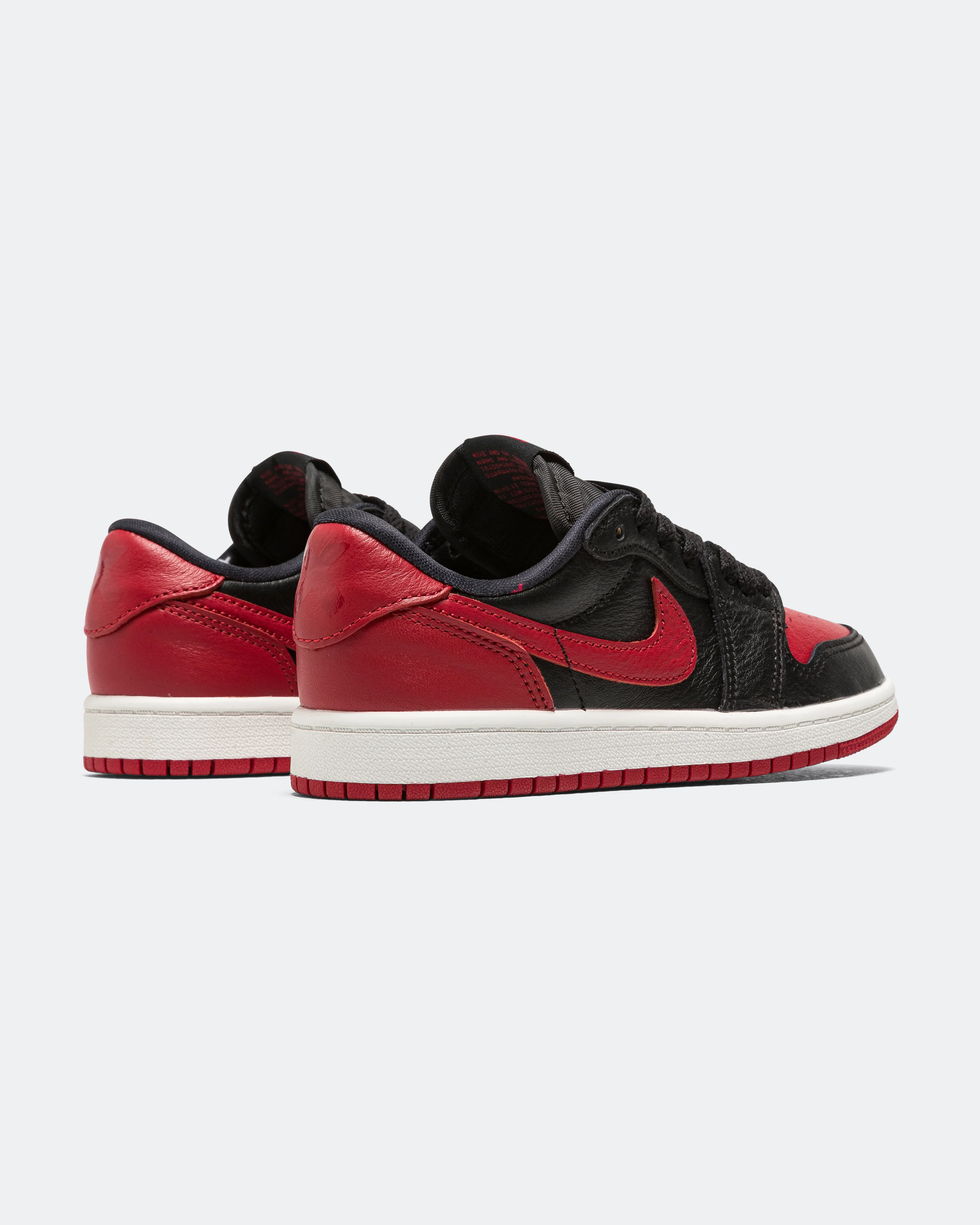 Air Jordan 1 Retro Low OG (PS) - Black/Black-Varsity Red-Summit White - Image 3