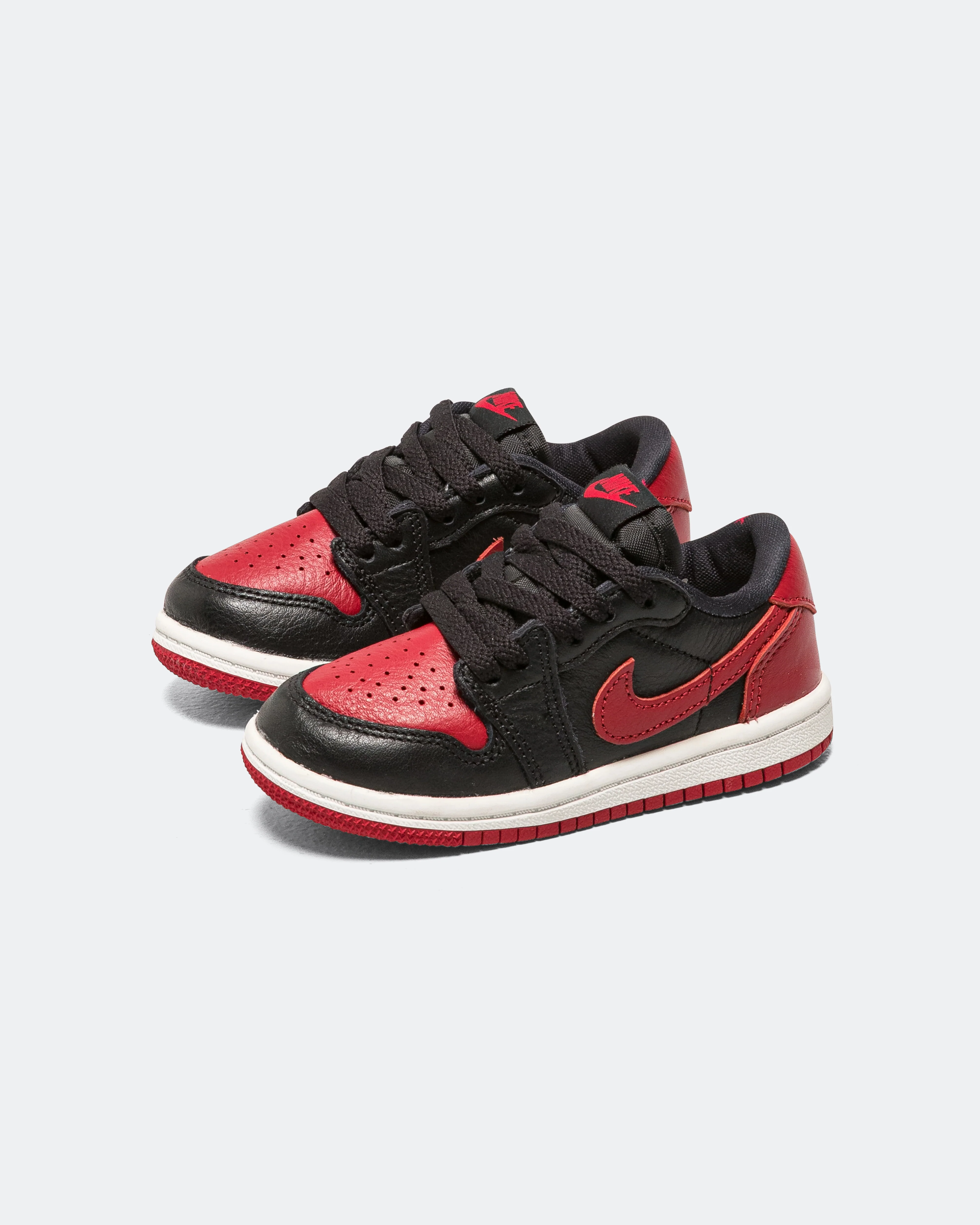Air Jordan 1 Retro Low OG (TD) - Black/Black-Varsity Red-Summit White - Image 2