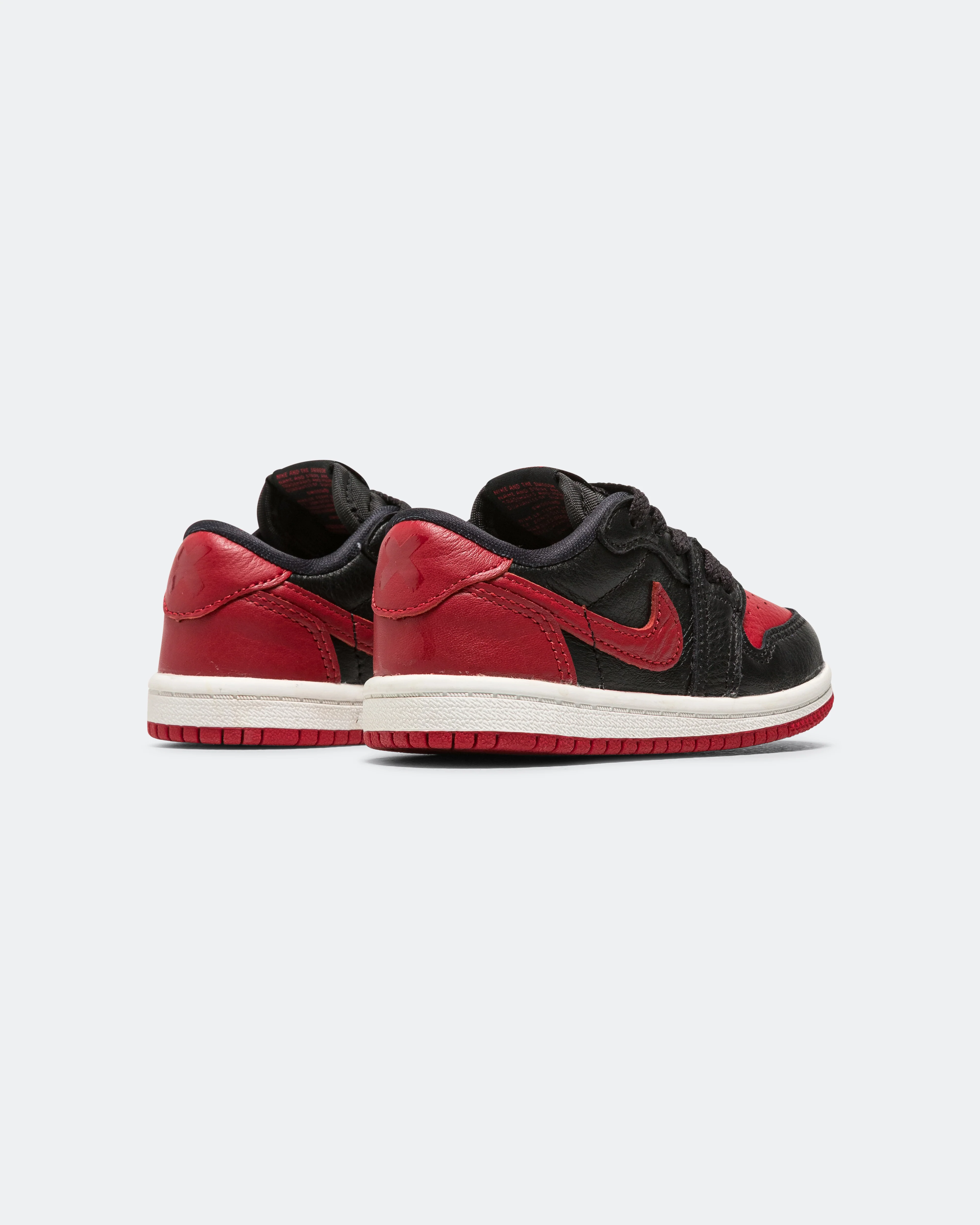Air Jordan 1 Retro Low OG (TD) - Black/Black-Varsity Red-Summit White - Image 3