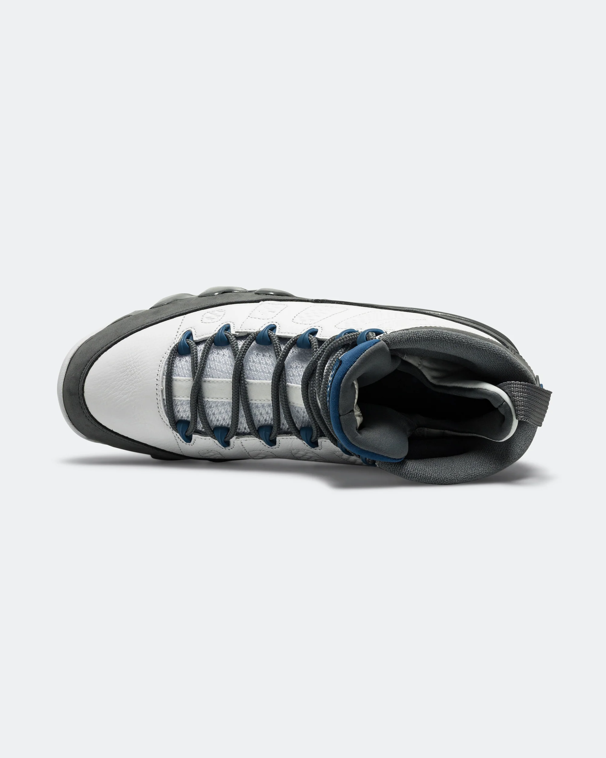 Air Jordan 9 Retro - White/French Blue-Flint Grey - Image 4