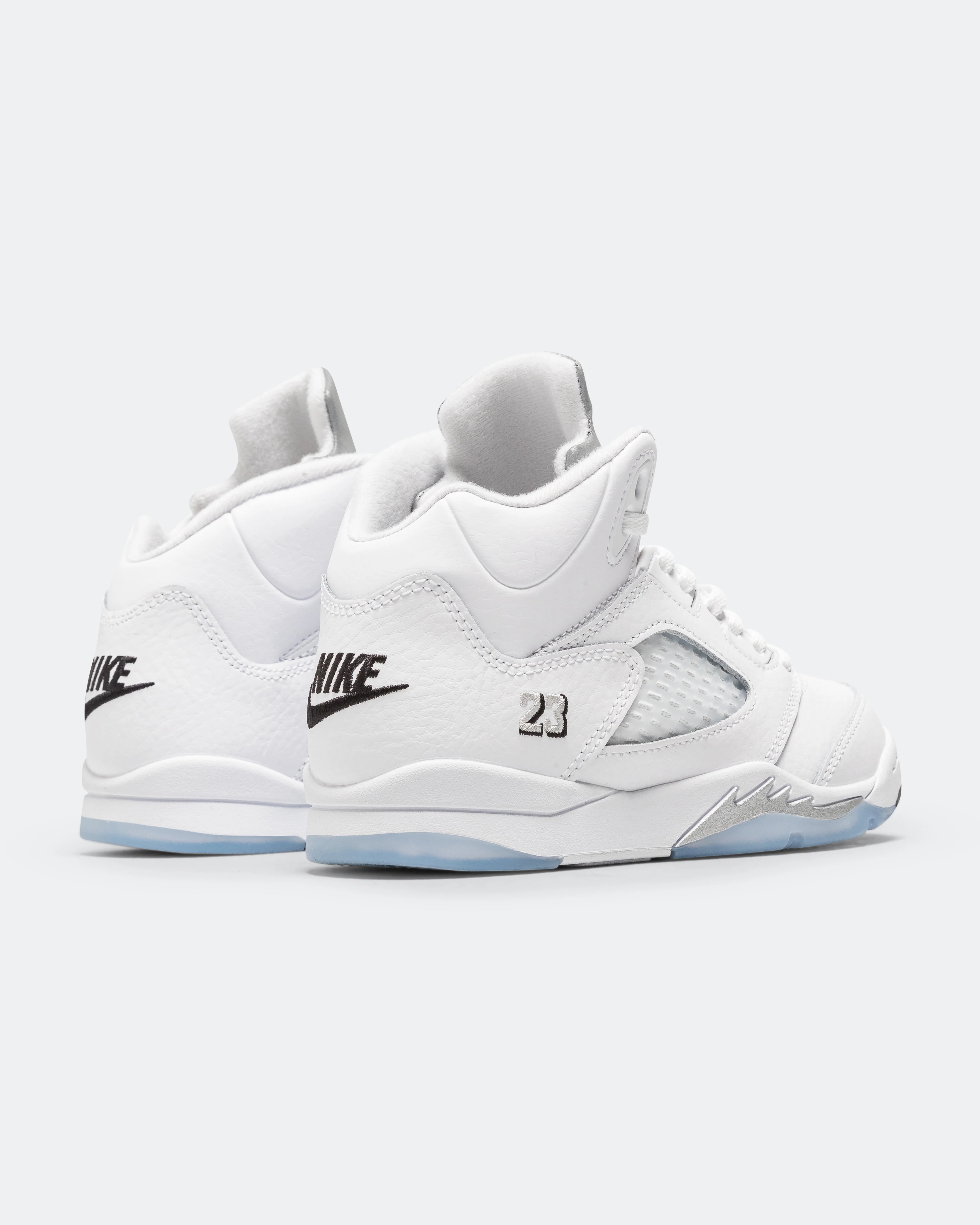 Jordan 5 Retro (PS) - White/Black-Metallic Silver - Image 3