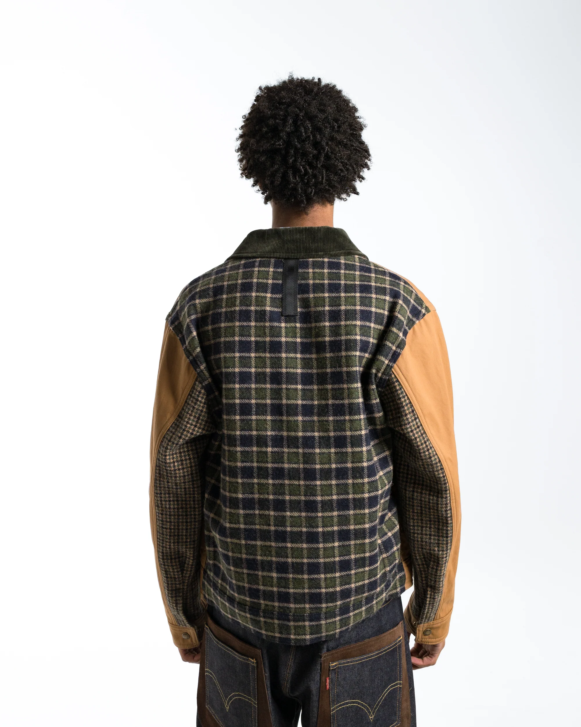 Cotton Wool Check Jacket x FILSON - Beige/Navy - Image 4