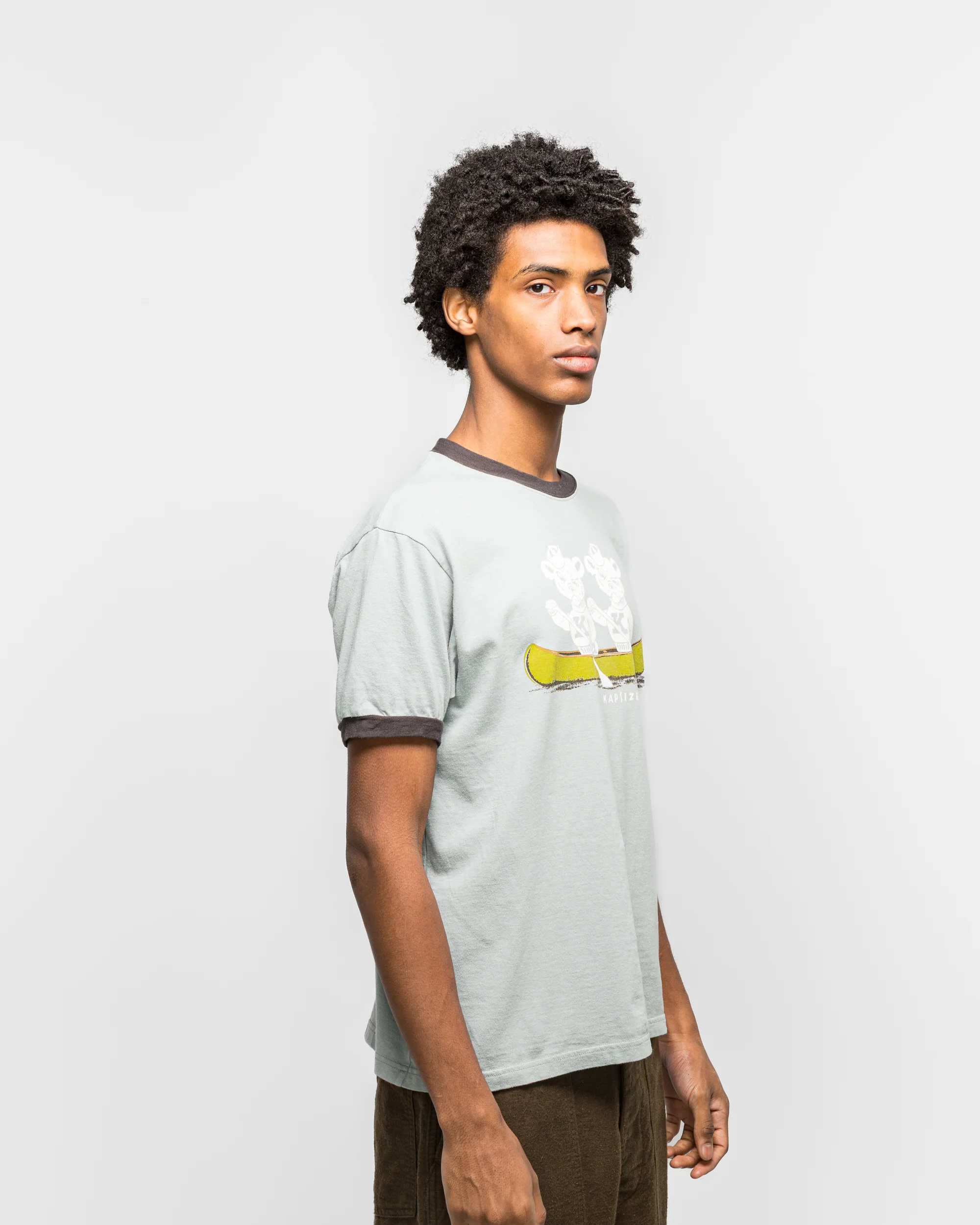 20/-Jersey RINGER T ('K' BEAR) - Blue/Grey - Image 3