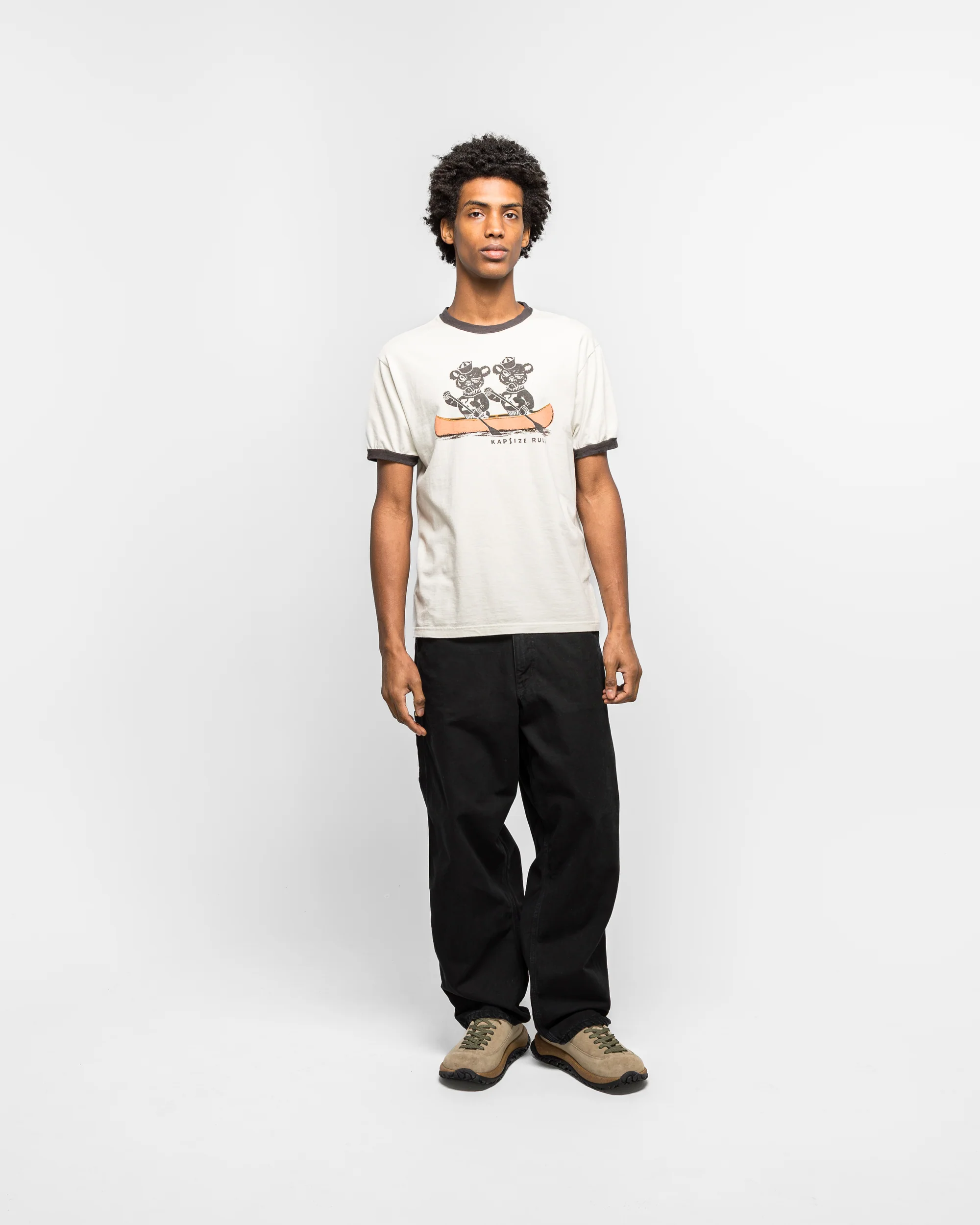 20/-Jersey RINGER T ('K' BEAR) - Grey - Image 5