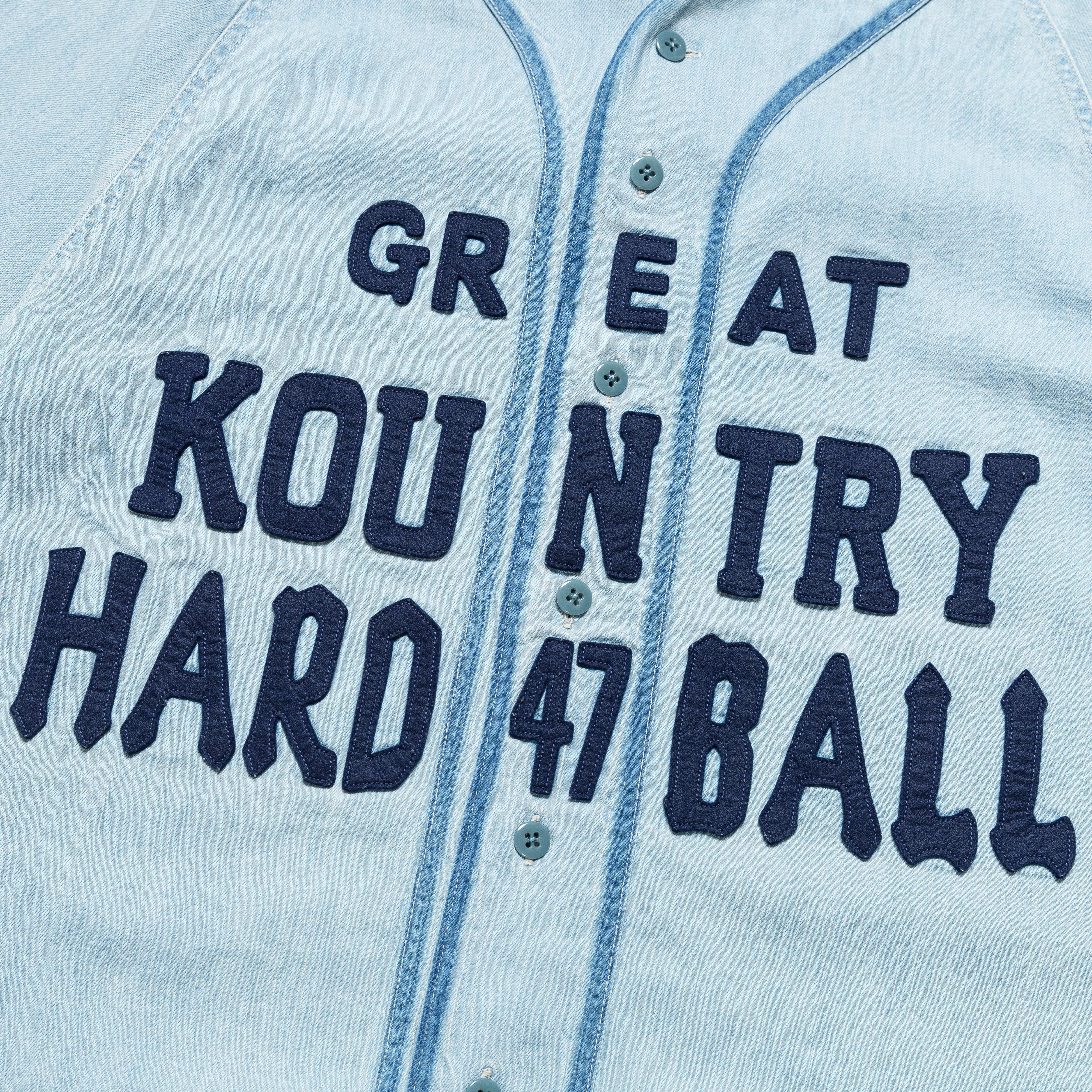 8oz Denim GREAT KOUNTRY Baseball Shirt - Pro - Image 3