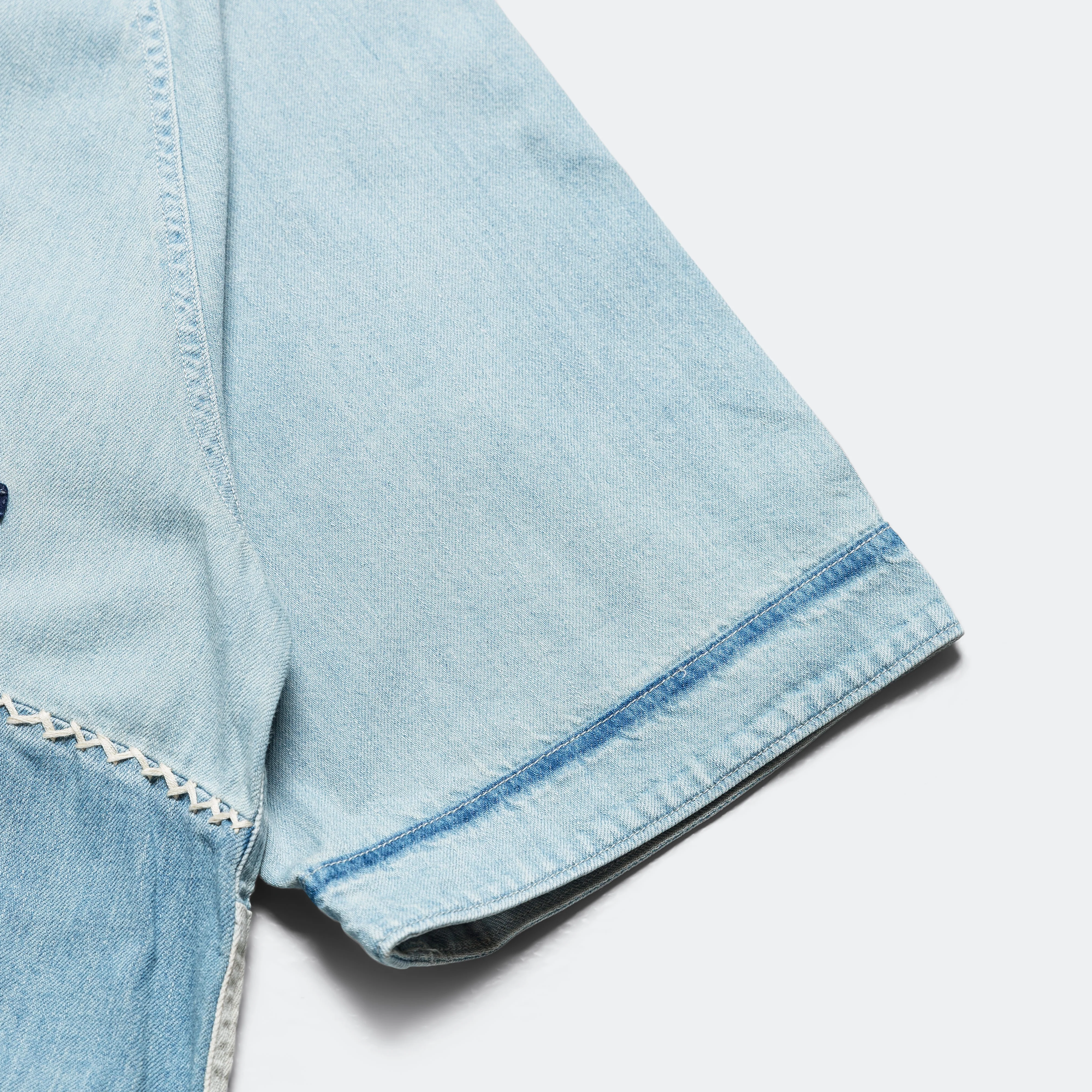 8oz Reconstruction Denim GREAT KOUNTRY Baseball Shirt - Pro - Image 4