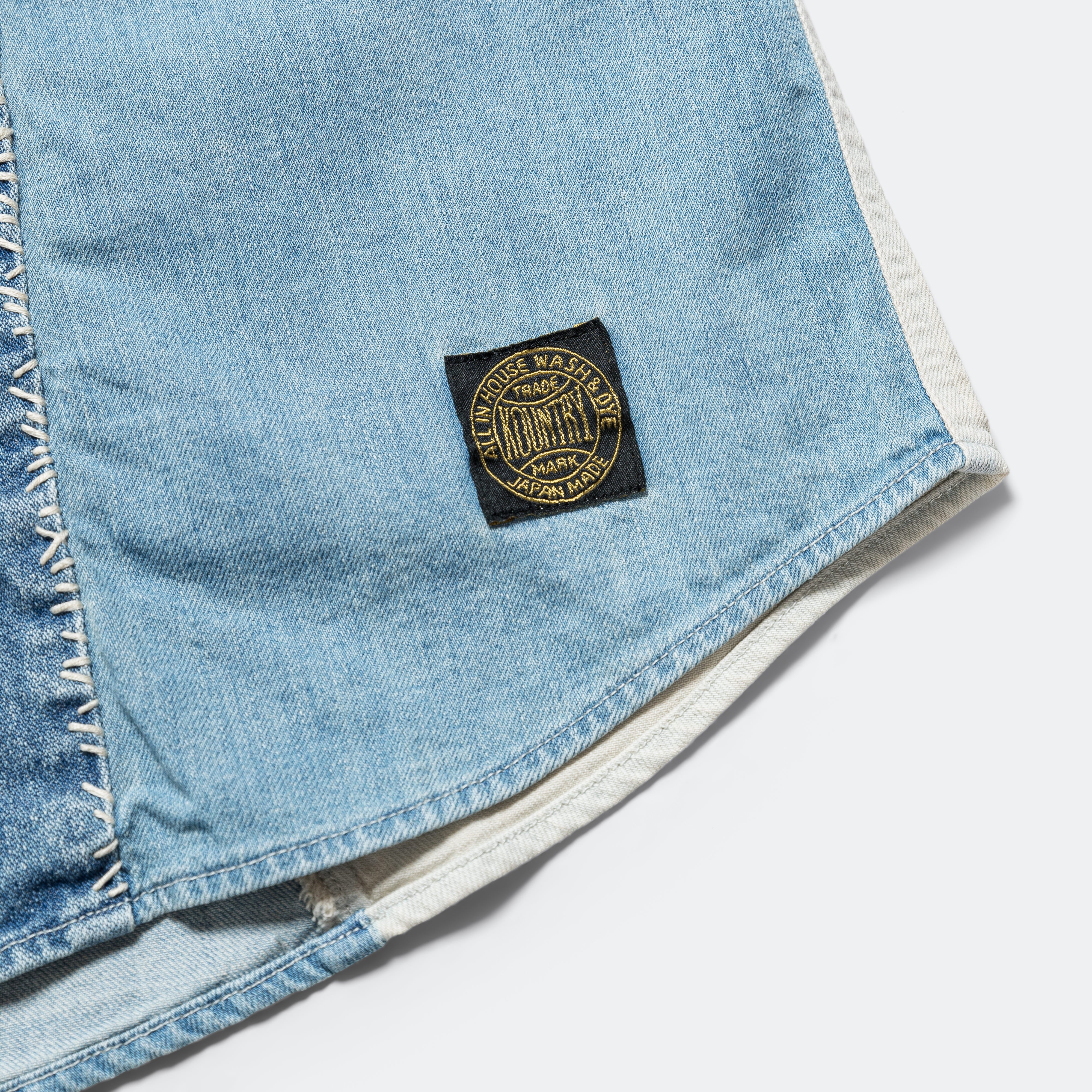 8oz Reconstruction Denim GREAT KOUNTRY Baseball Shirt - Pro - Image 5