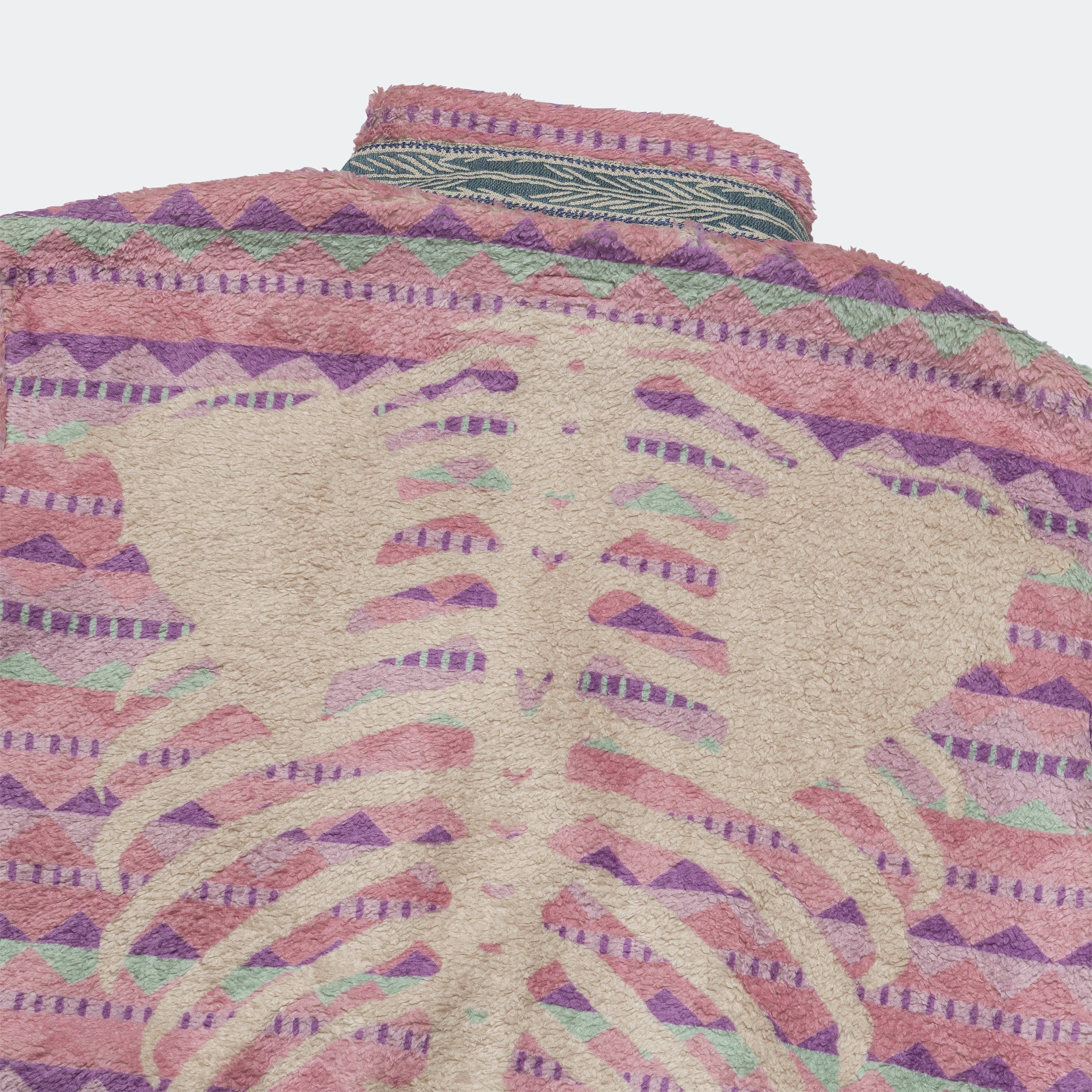 ASHLAND Stripe & BONE Fleece ZIP Blouson - Pink - Image 7