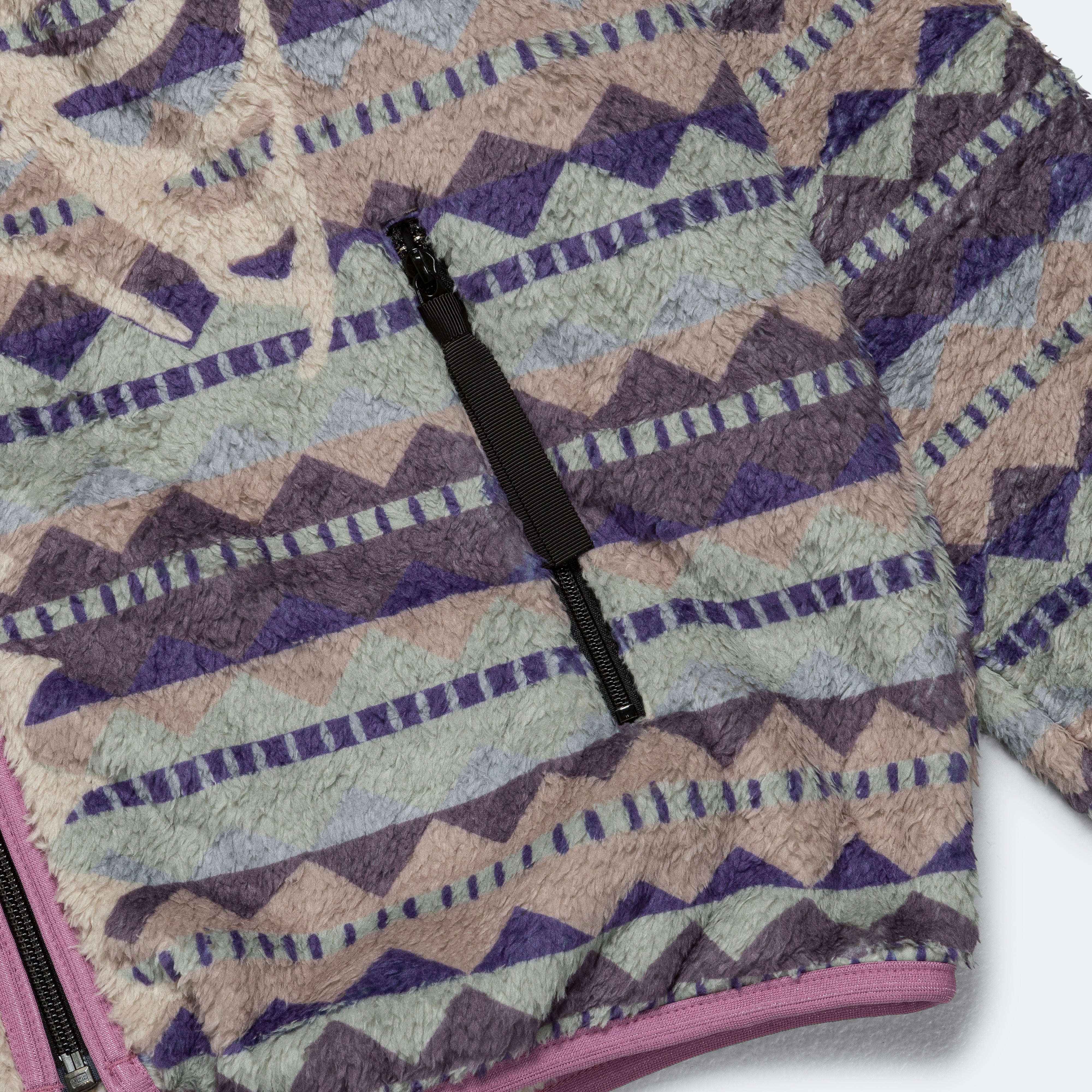 ASHLAND Stripe & BONE Fleece ZIP Blouson - Purple - Image 6