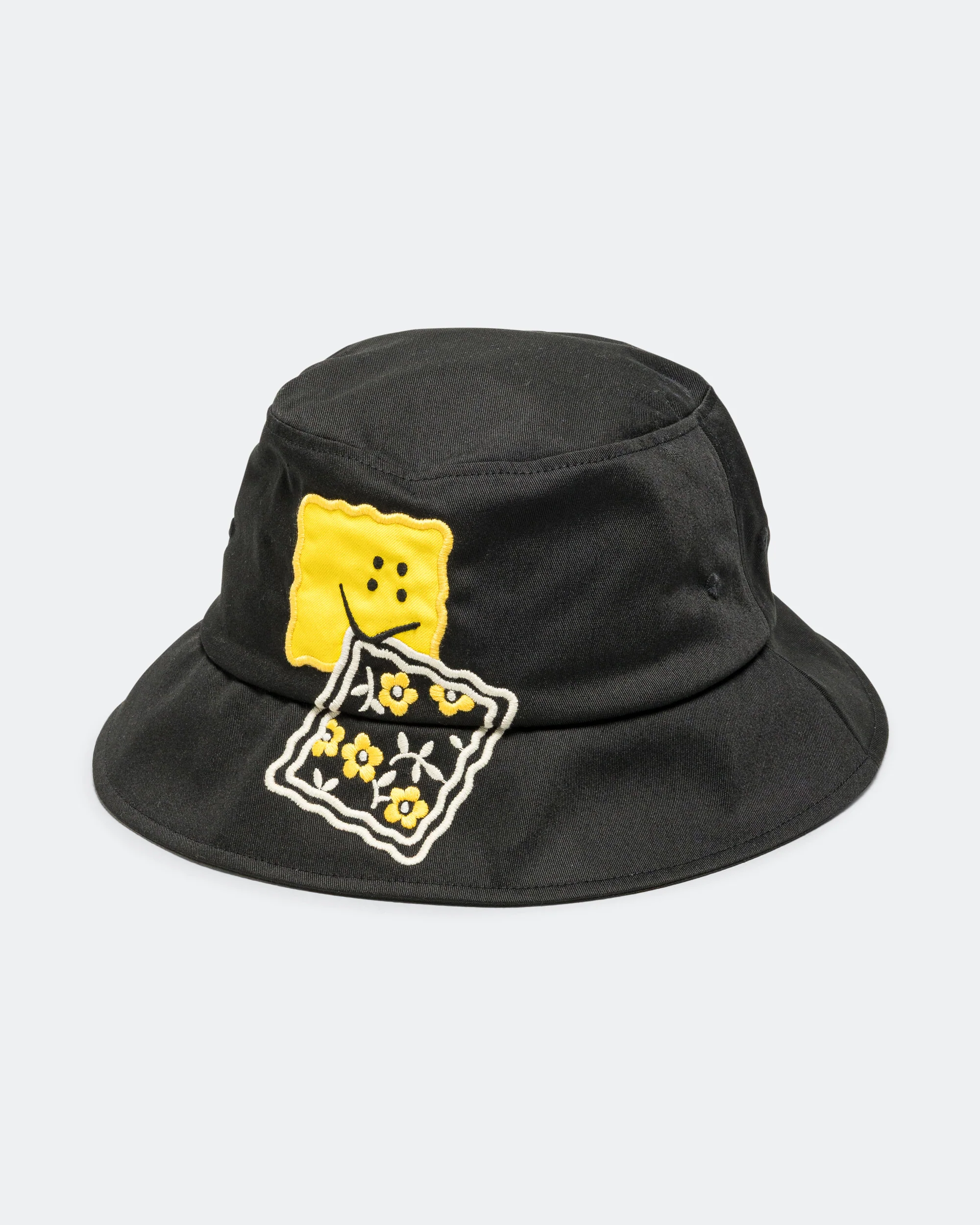 Chino Bucket Hat Short Brim (PECKISH RAINBOWY) - Black