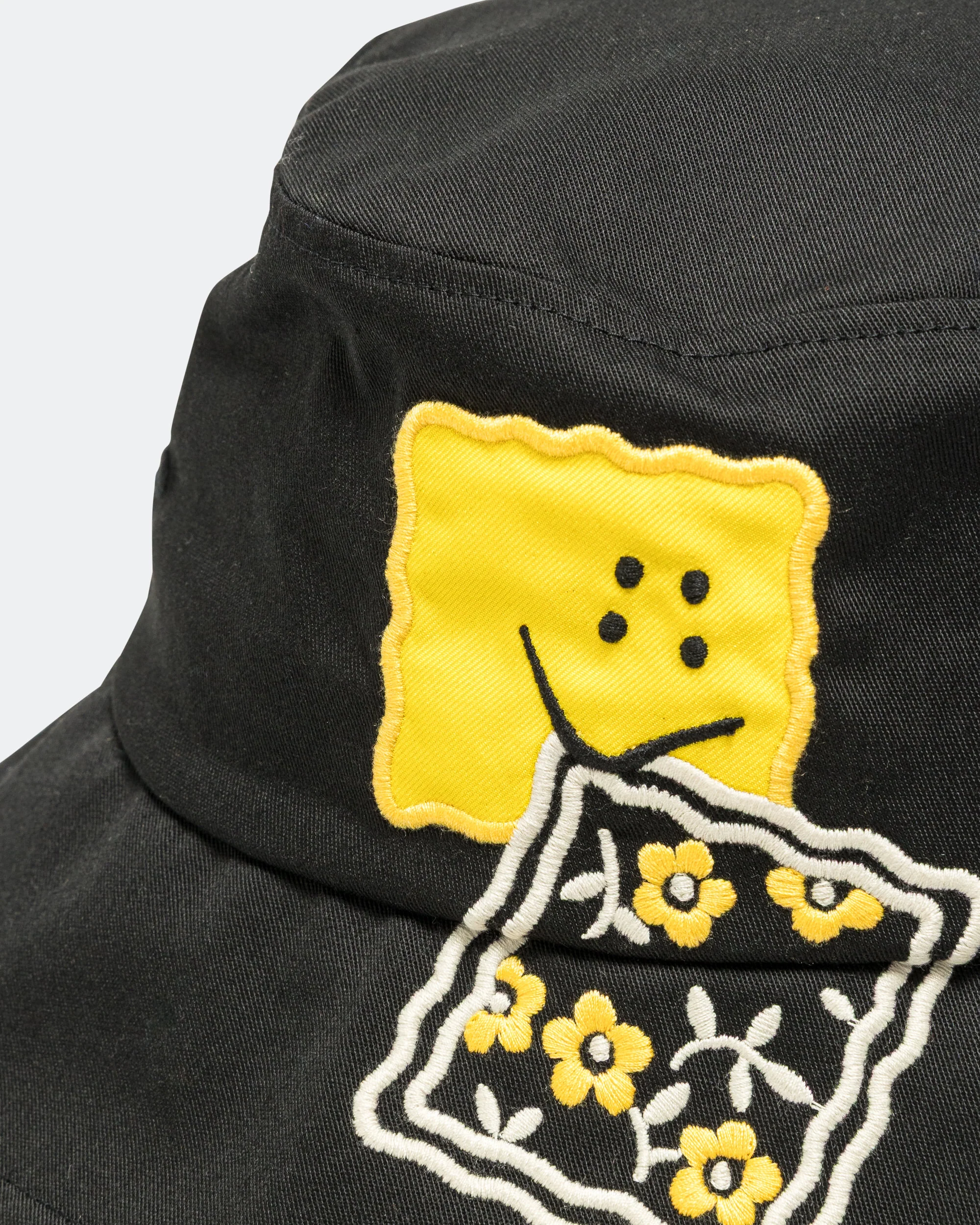 Chino Bucket Hat Short Brim (PECKISH RAINBOWY) - Black - Image 3