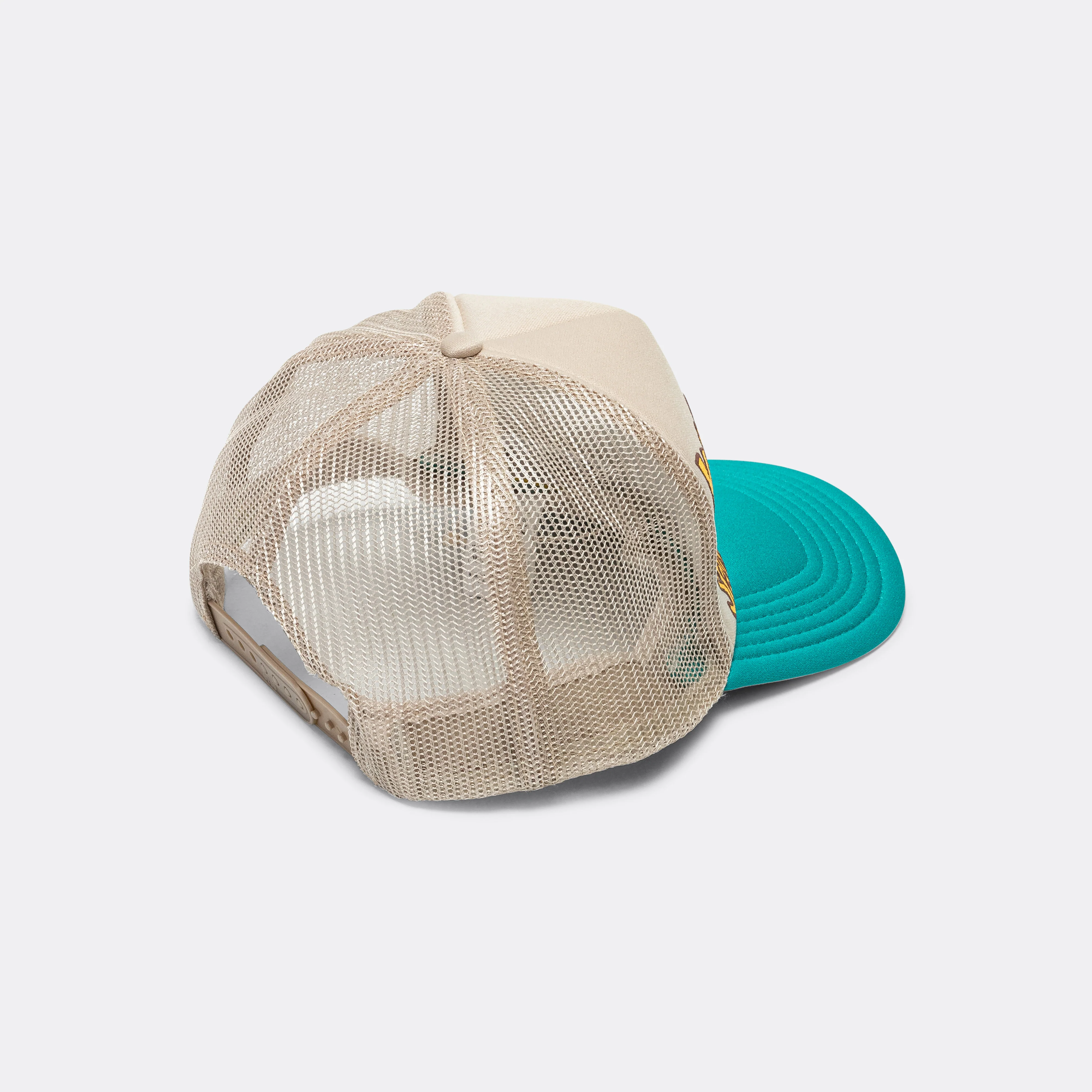 CONEYCOWBOWY Trucker CAP - Beige x Turquoise - Image 2