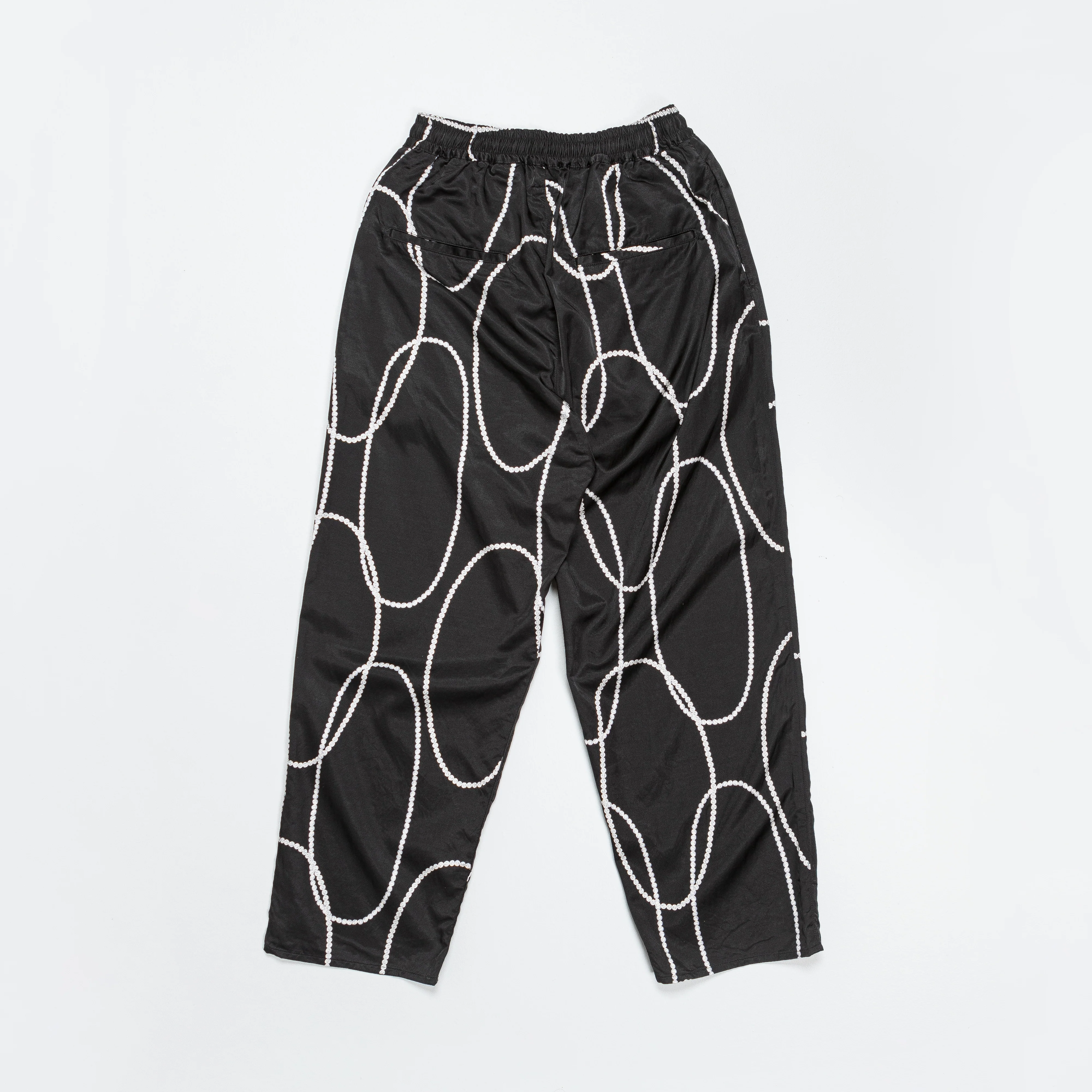 Cotton Rayon PEARL-KATABIRA EASY Pants - Black - Image 3