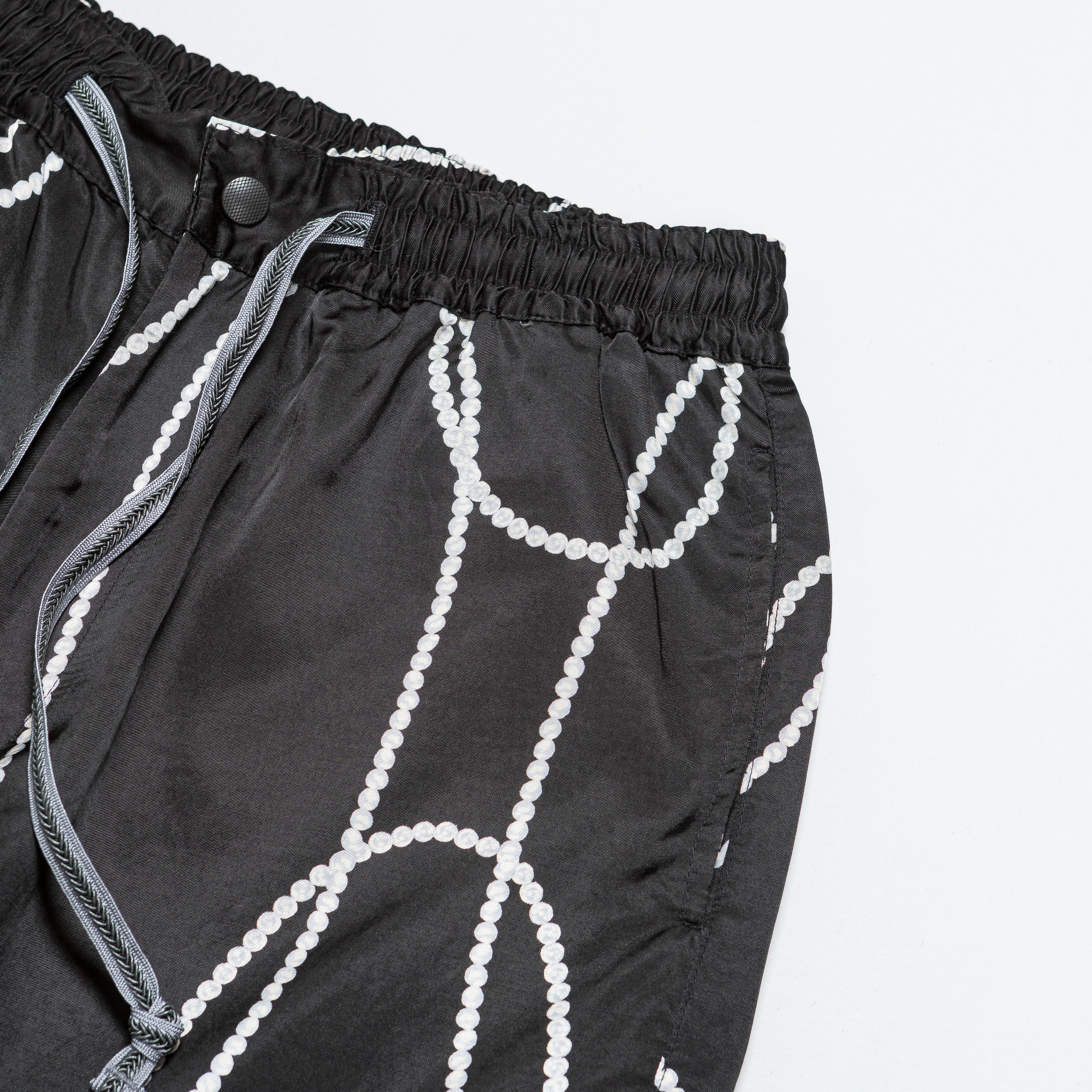 Cotton Rayon PEARL-KATABIRA EASY Pants - Black - Image 4