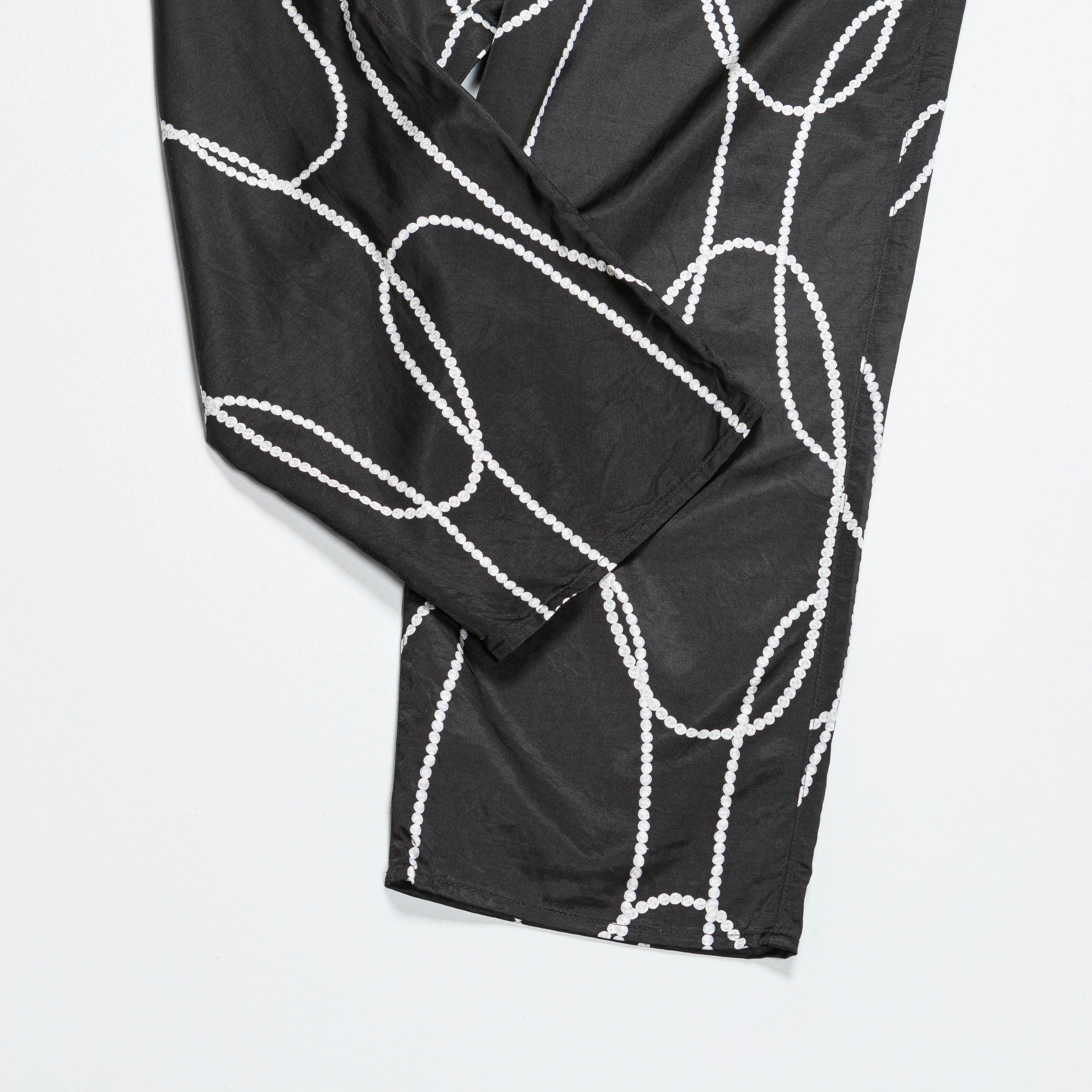 Cotton Rayon PEARL-KATABIRA EASY Pants - Black - Image 6