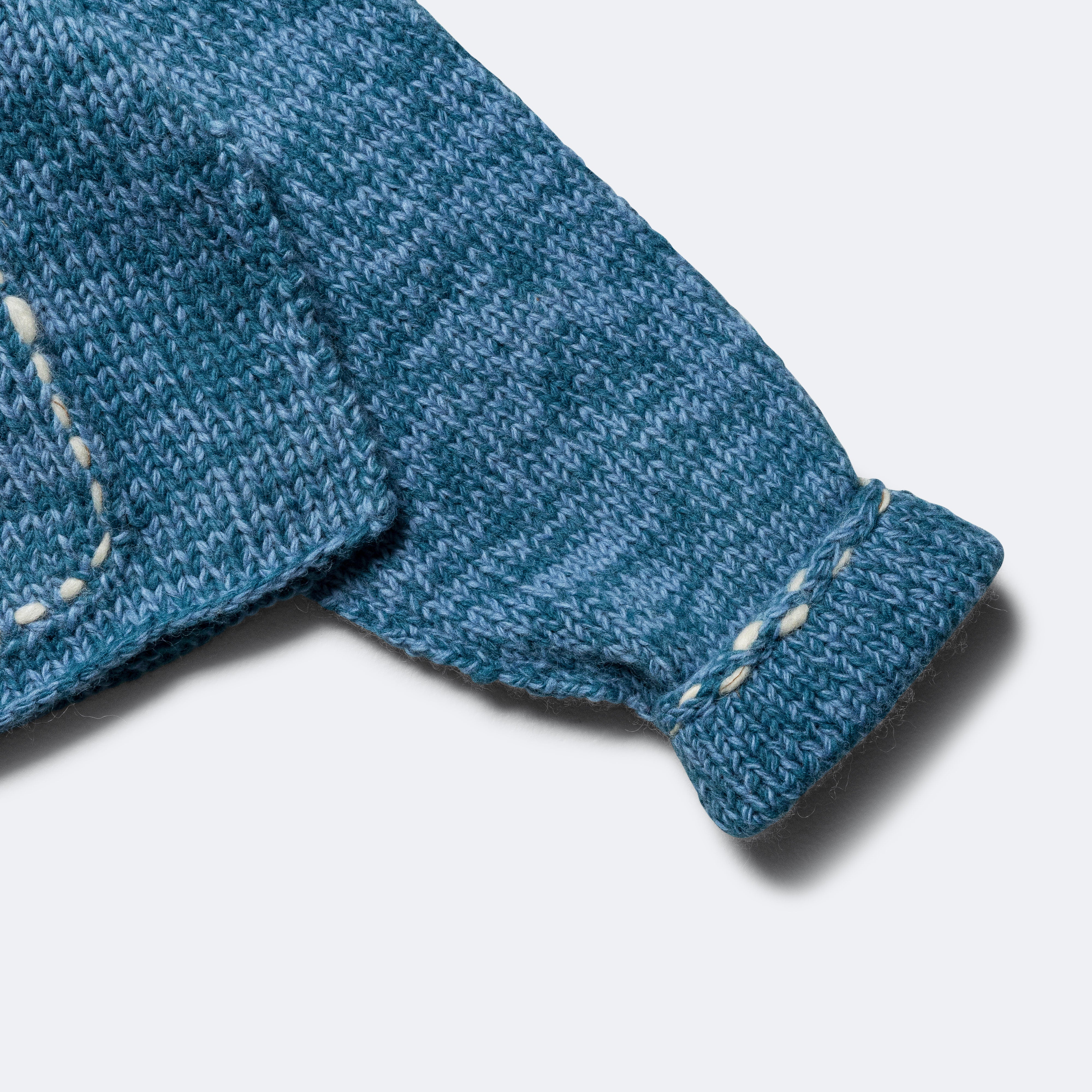 Hand Knit Cowichan RAILROAD JKT - Navy - Image 8