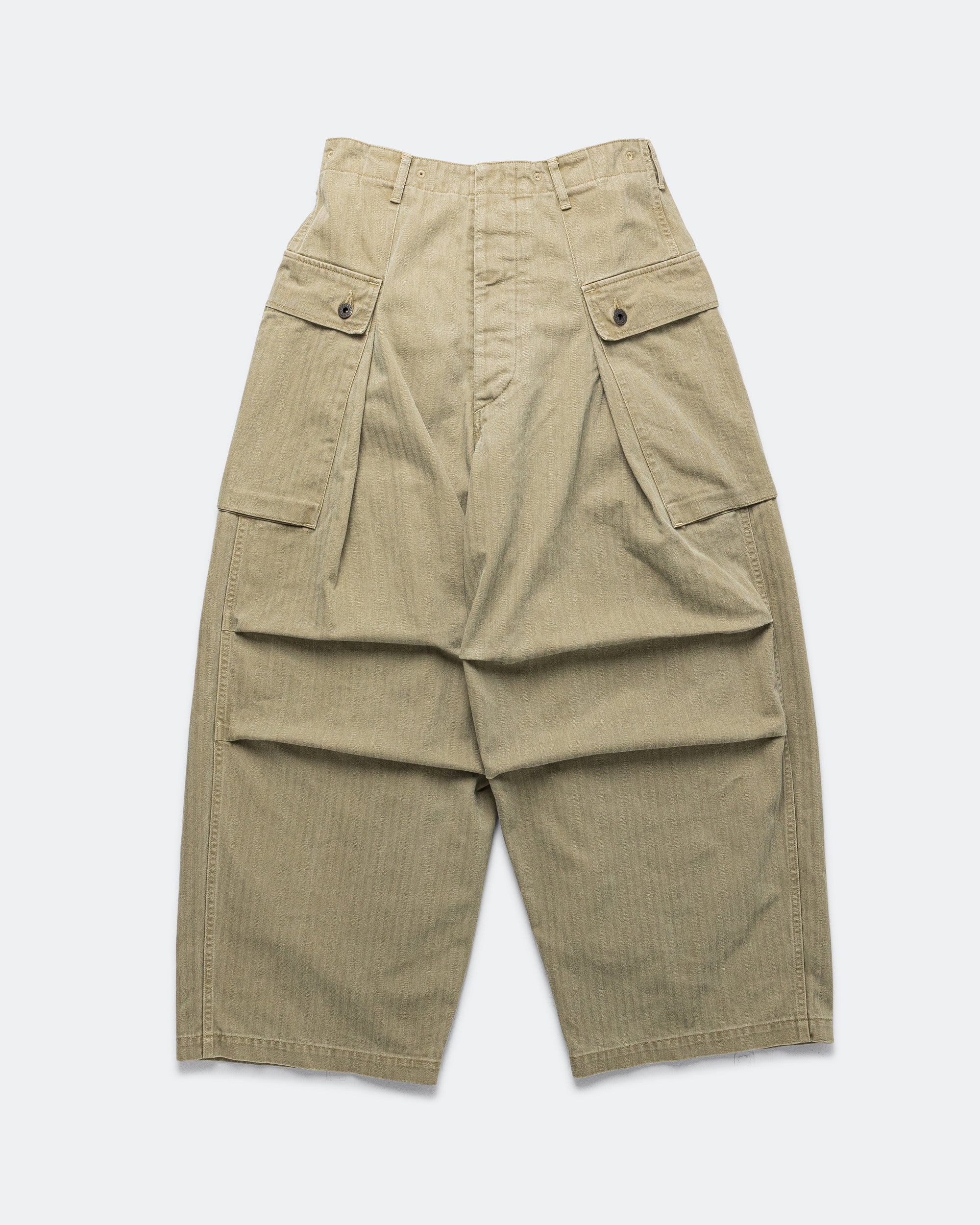 Herringbone JUMBO MONKEY Pants - Khaki