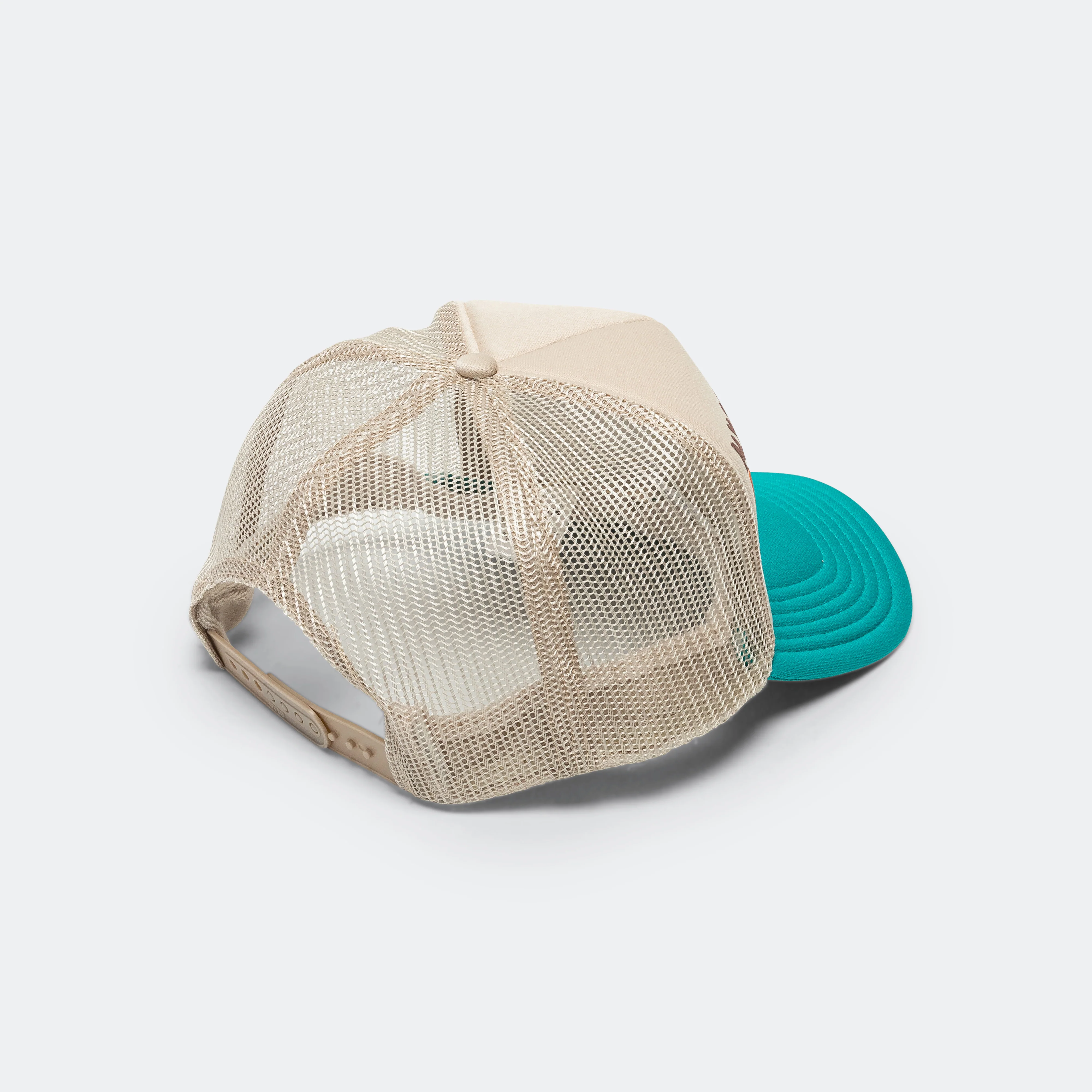 KOUNTRY DIRTY SHRINK Trucker CAP - Beige x Turquoise - Image 2
