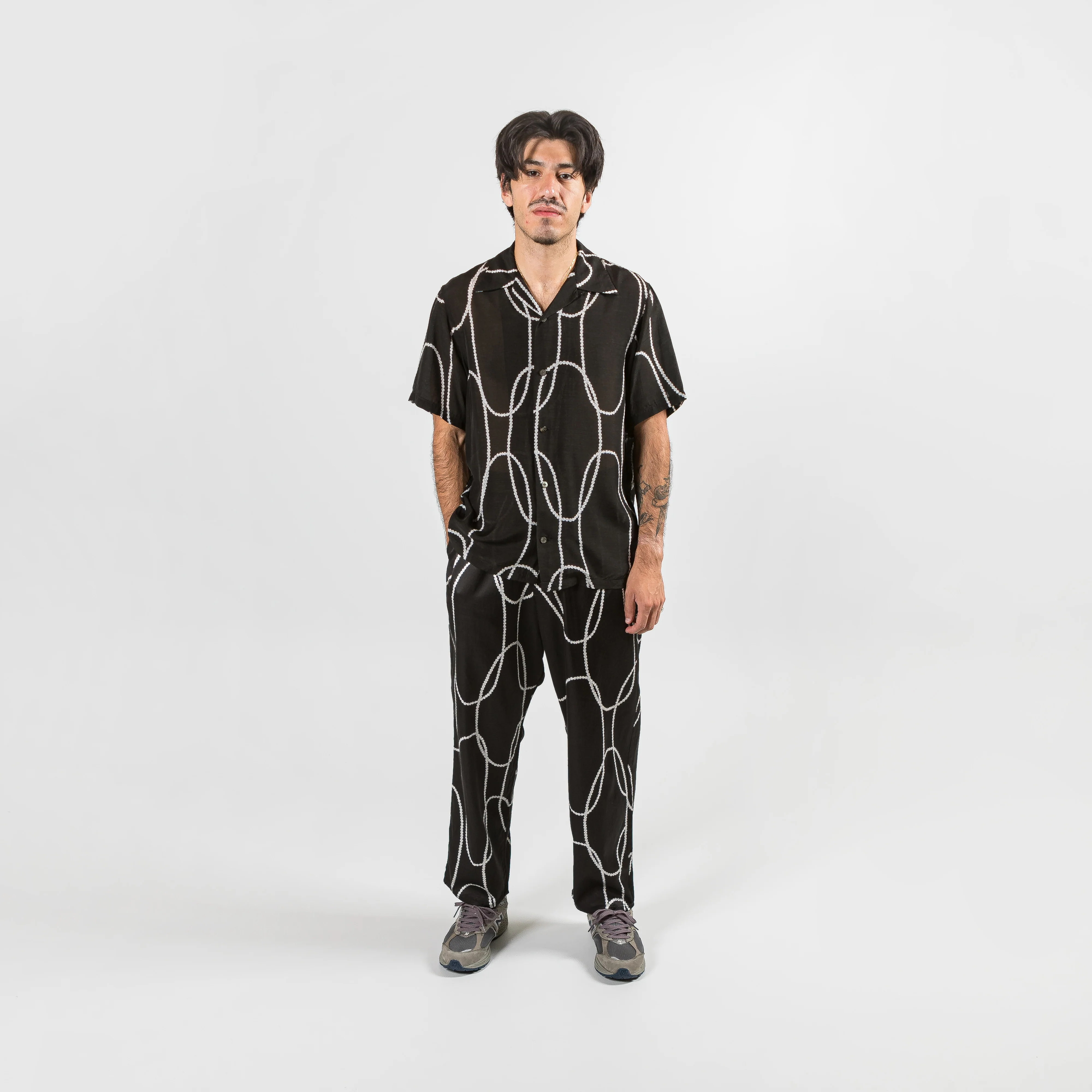 Silk Rayon PEARL-KATABIRA Aloha - Black - Image 6